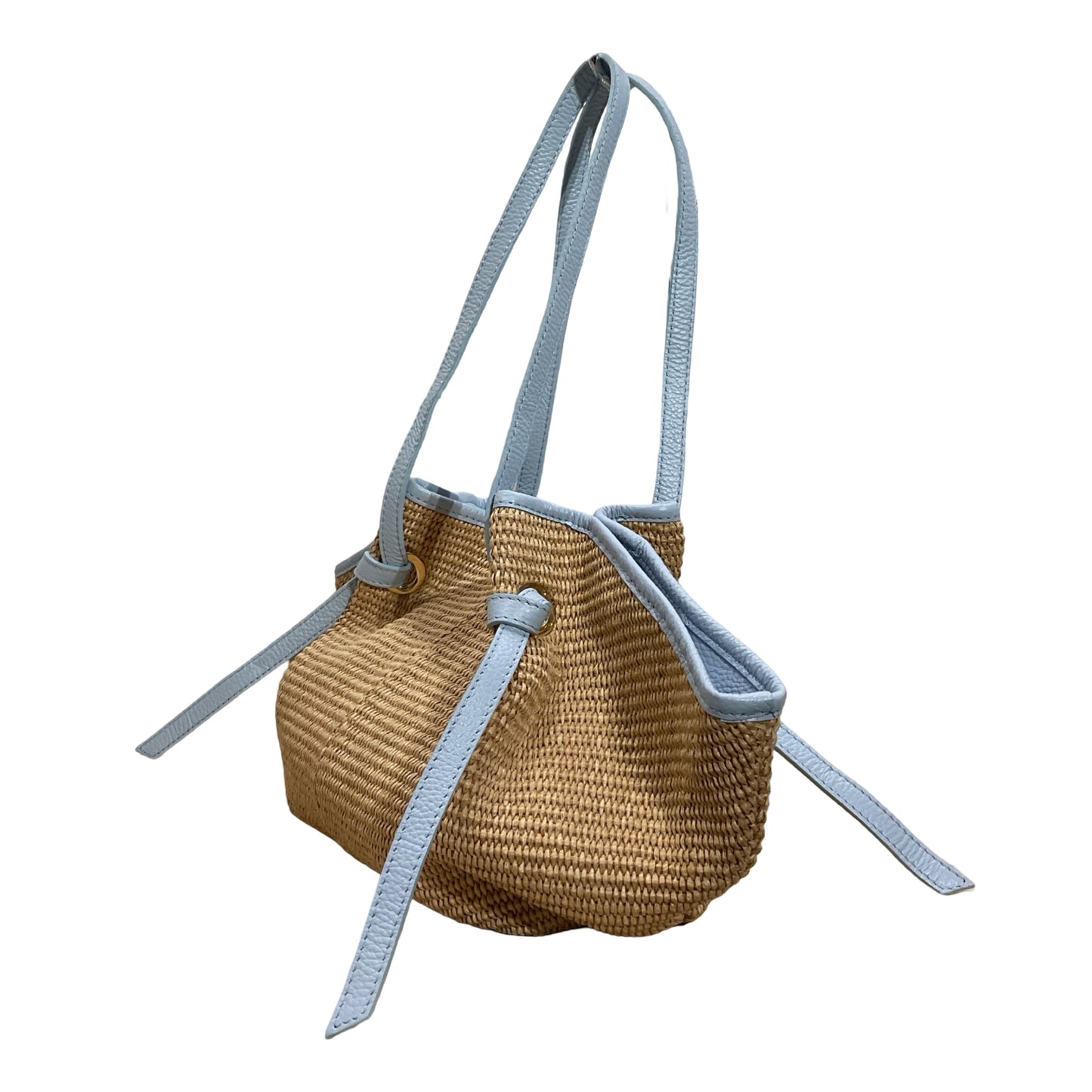 Sac Cuir Raphia Medium Shopping