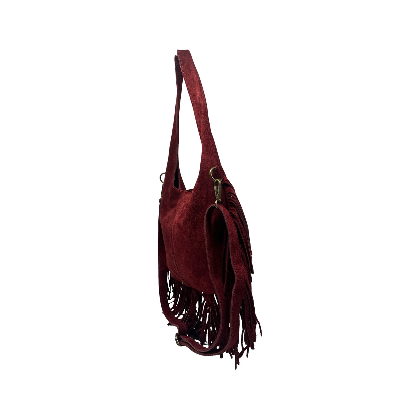 SAC CUIR SUEDE FRANGE PAULEA