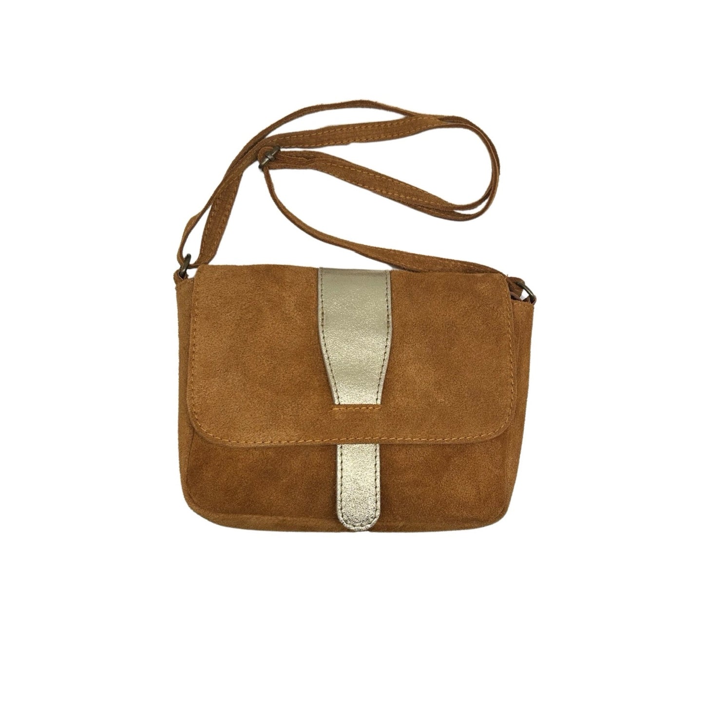 SAC BANDOULIERE CUIR SUEDE ROMANE