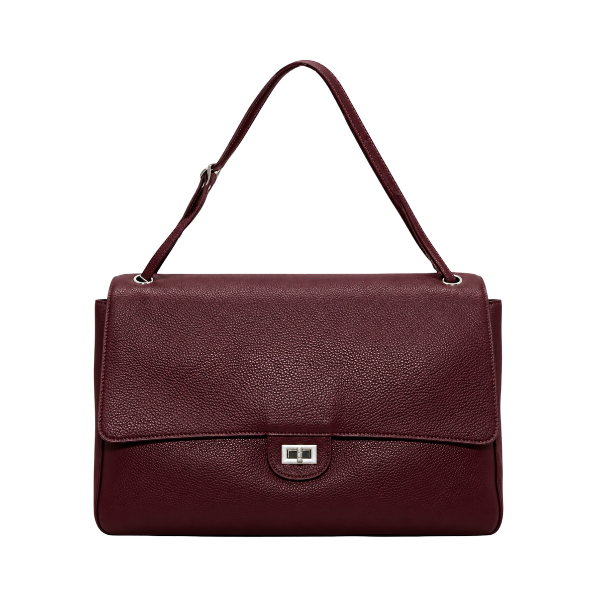 Sac porté épaule en cuir grainé aura L