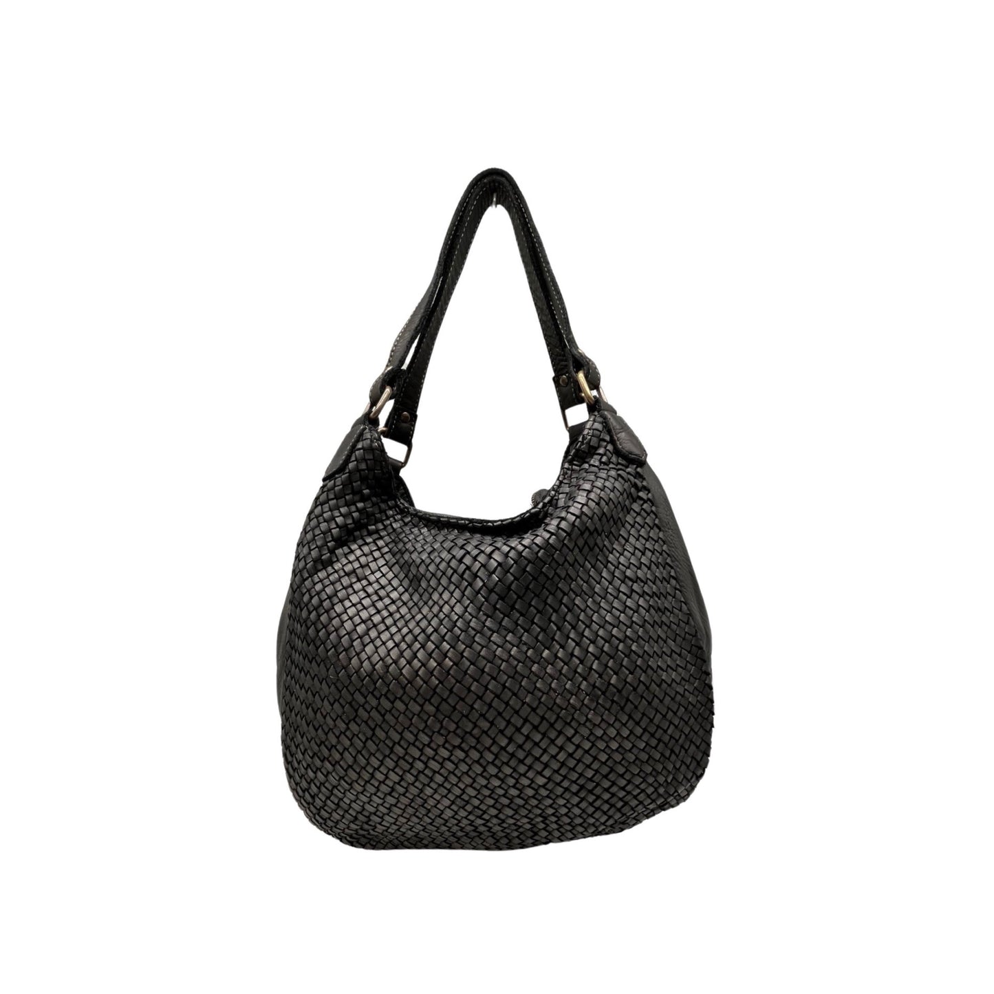 SAC EPAULE CUIR TRESSE VINTAGE YVONNE