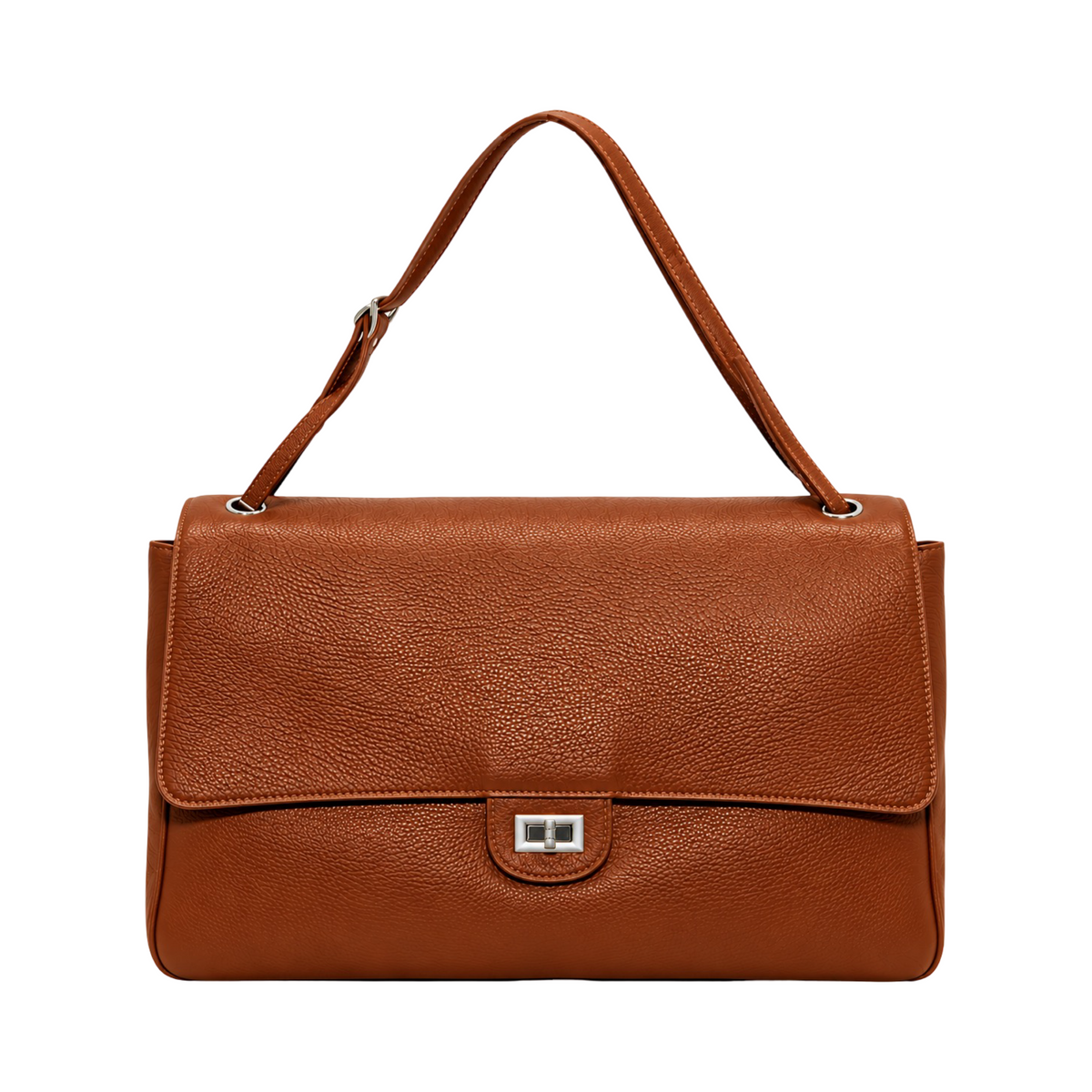 Sac porté épaule en cuir grainé aura L