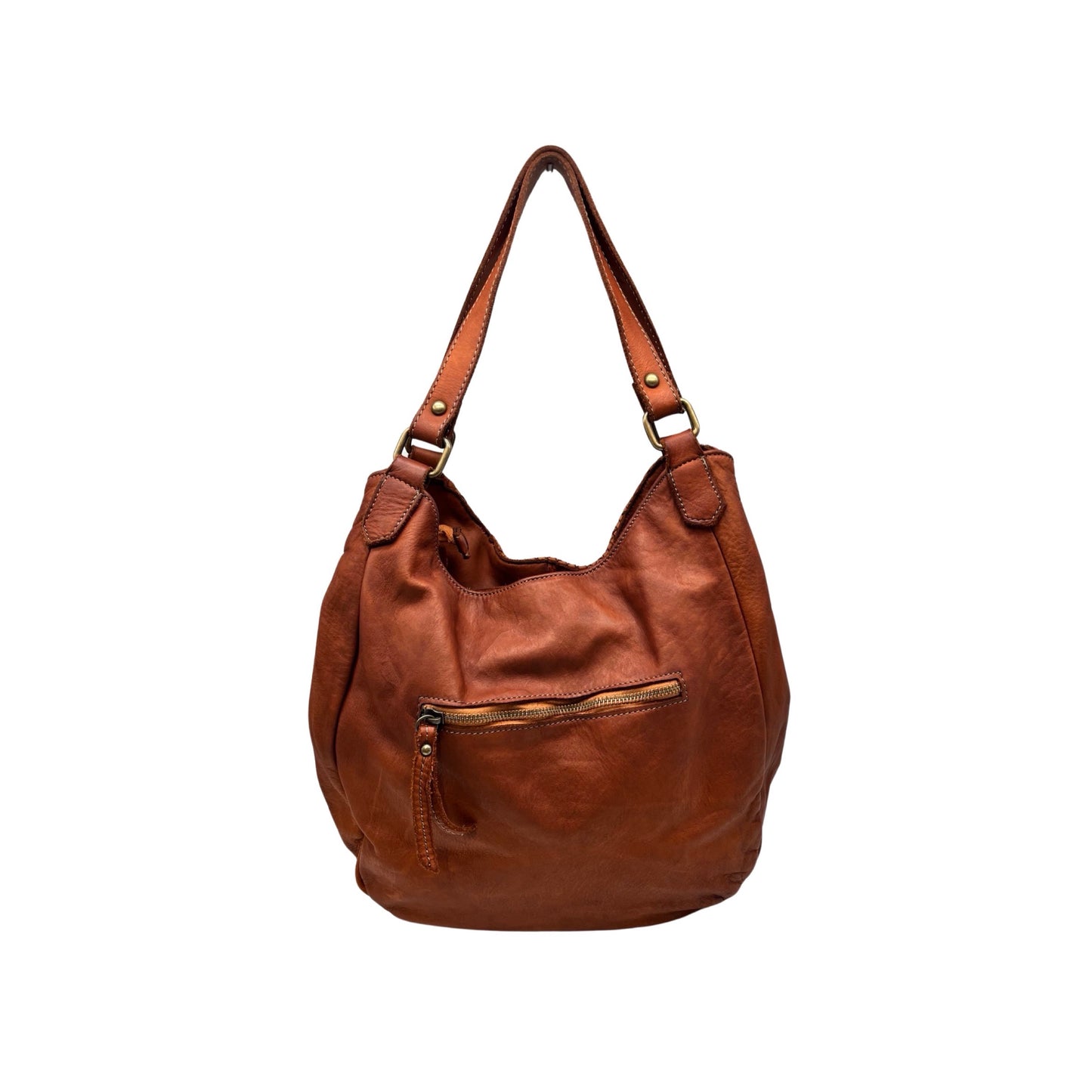 SAC EPAULE CUIR TRESSE VINTAGE YVONNE