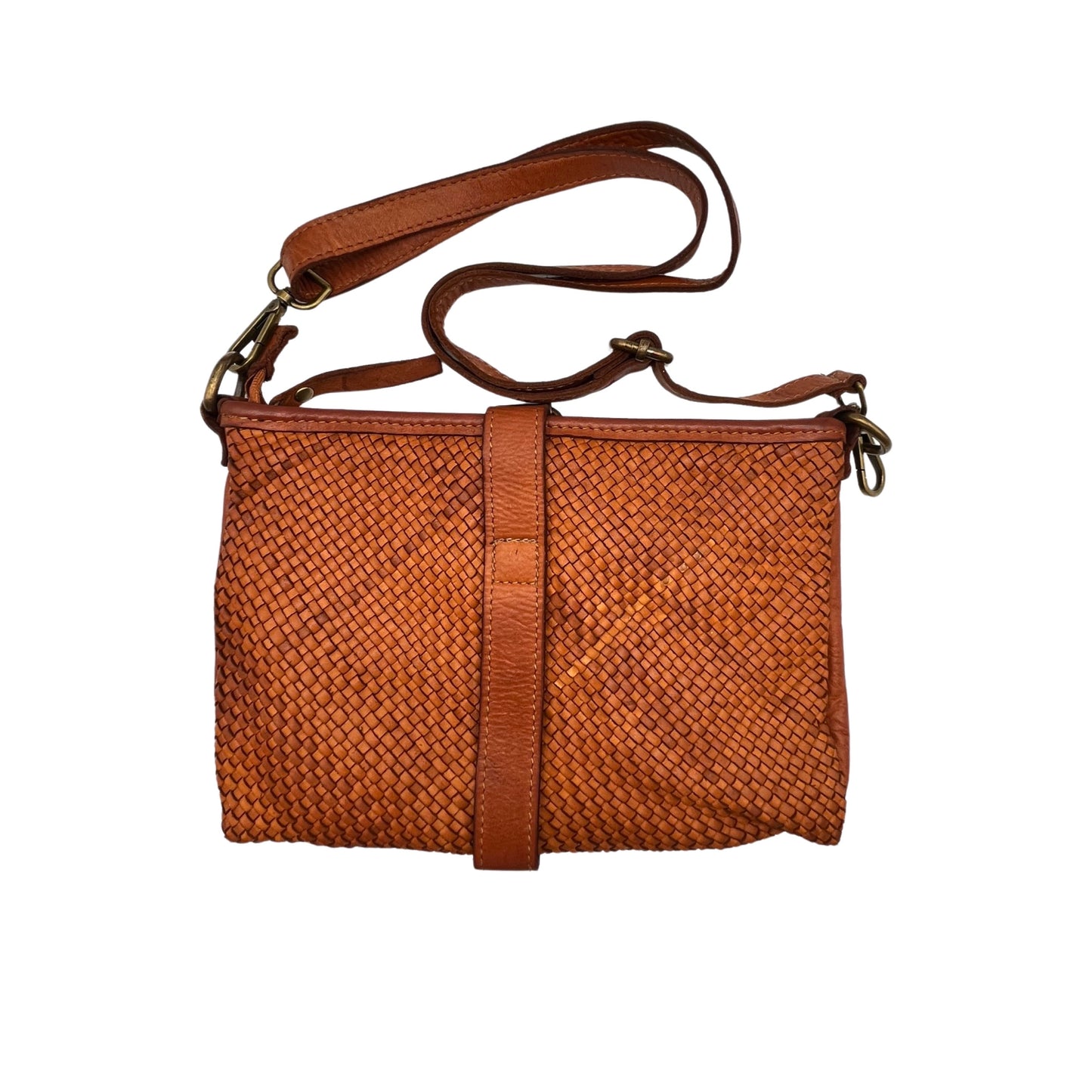 SAC POCHETTE CUIR WASHED INES CAMEL