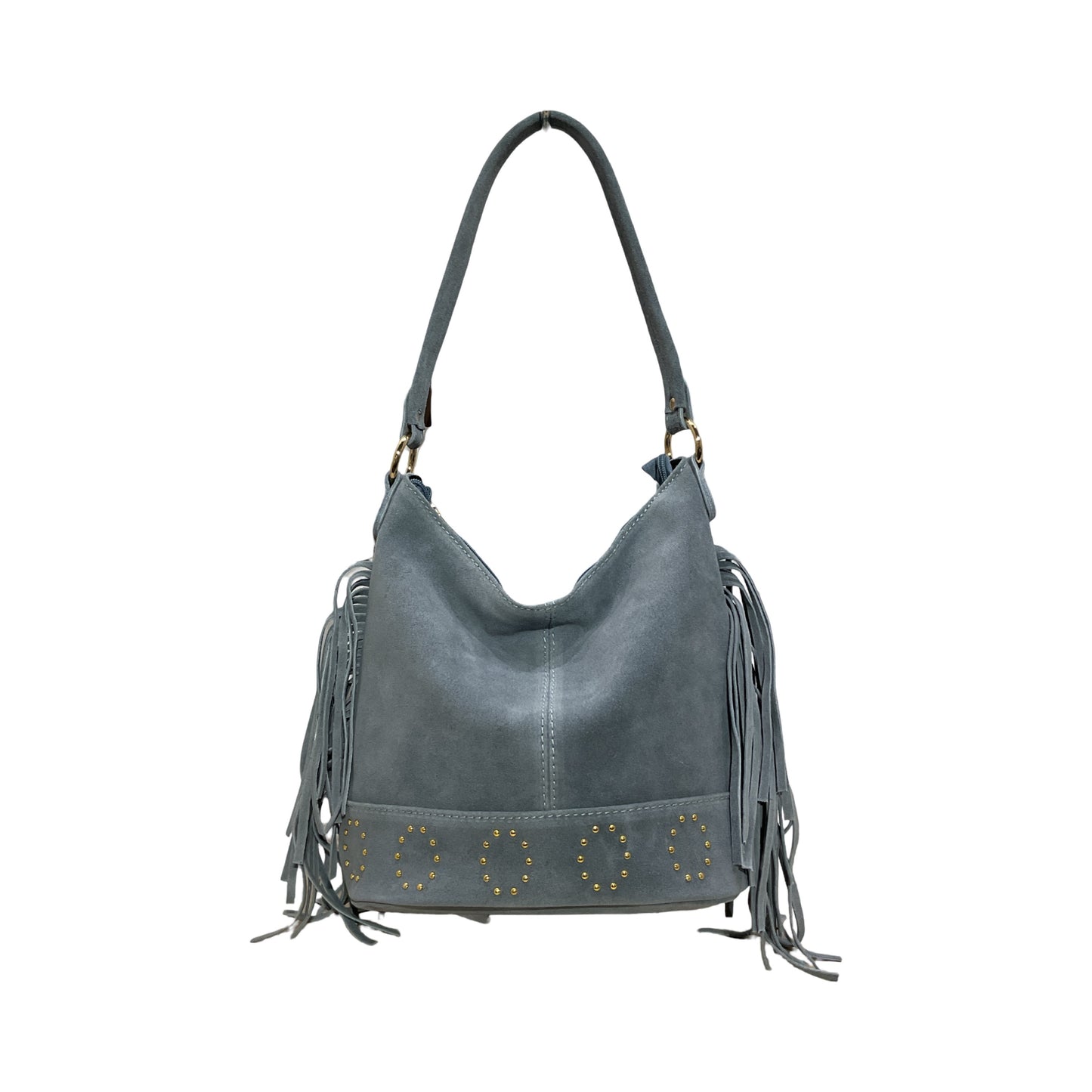 Sac Seau Cuir Suede Frange