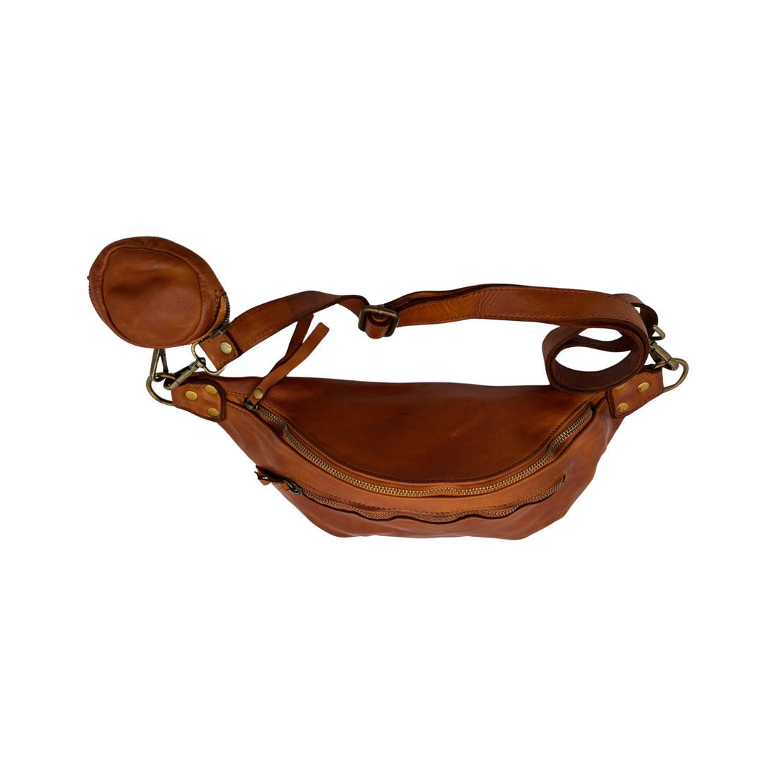 SAC BANANE CUIR WASHED GIULIA