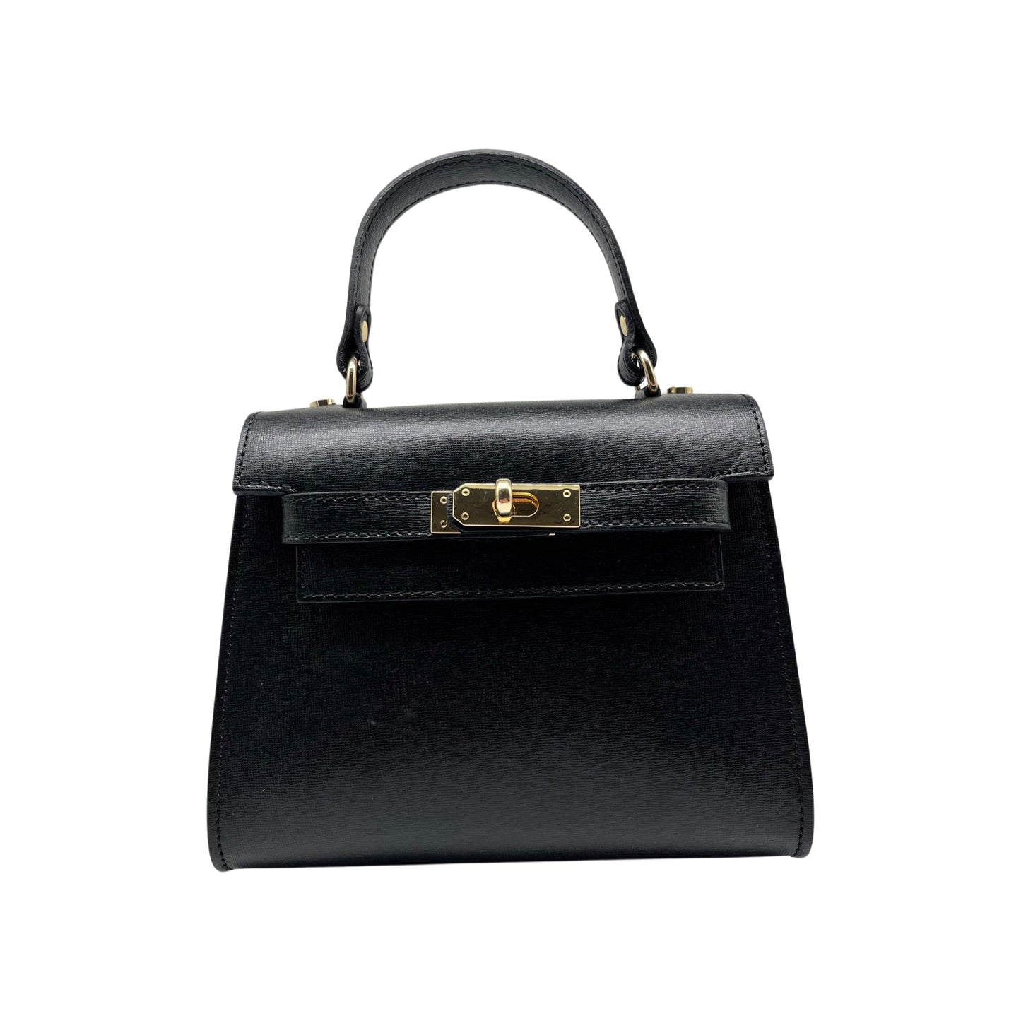 SAFIANO JACQUELINE BLACK LEATHER HANDLE BAG