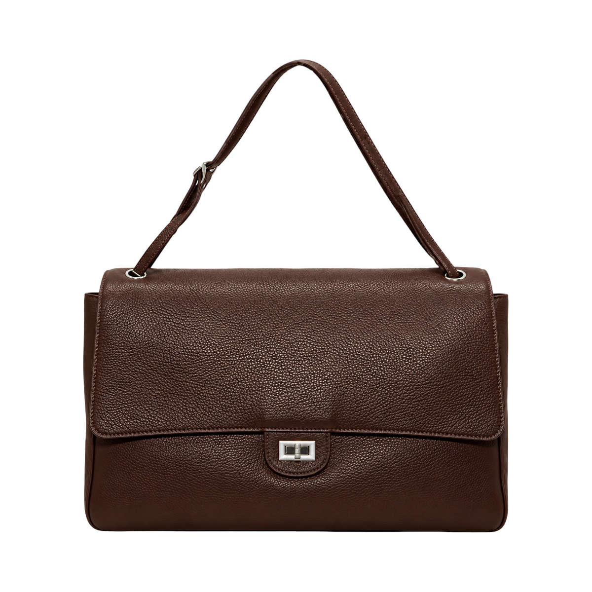 Sac porté épaule en cuir grainé aura L