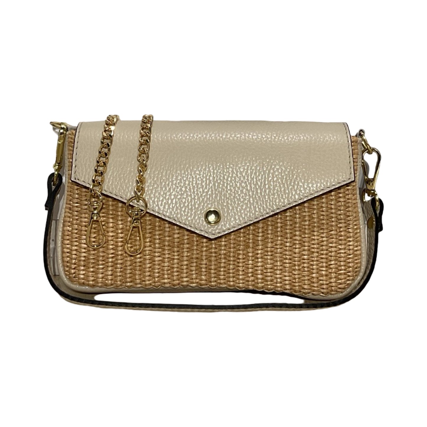 SAC POCHETTE CUIR RAPHIA CHLOE