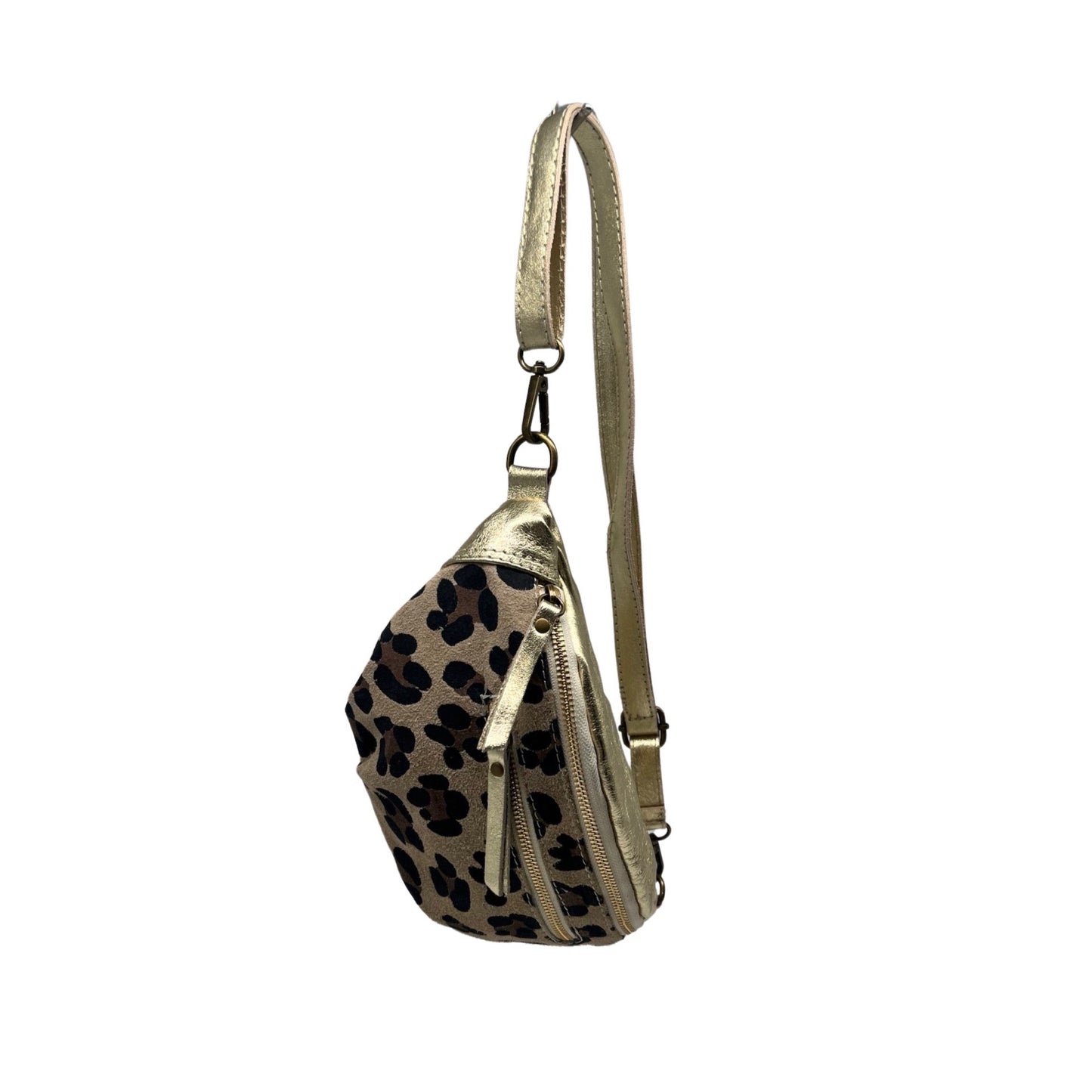 SAC BABANE CUIR LEOPARD MM