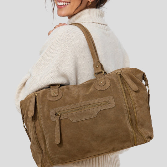 SAC A MAIN CUIR SUEDE BIG GABRIELLE