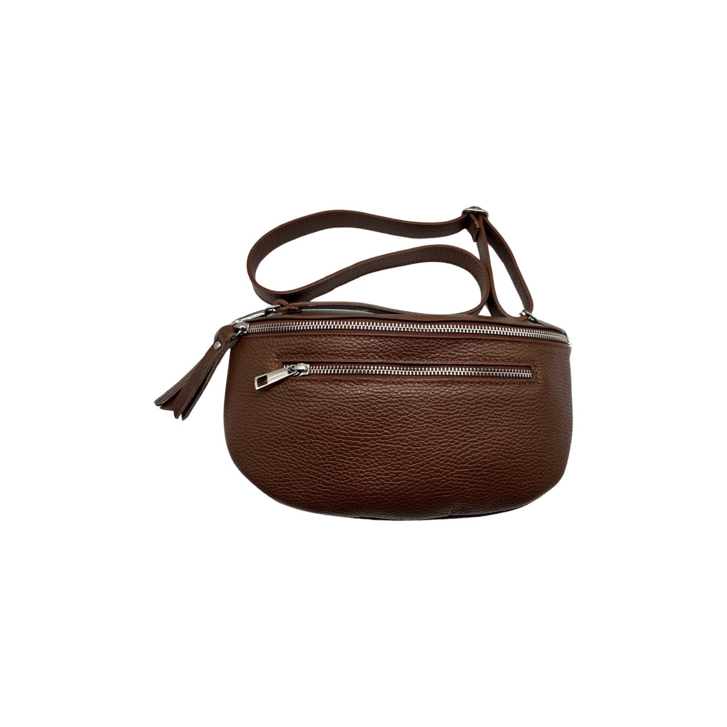 SAC BANANE 2 FERMETURE CUIR GRAINE 30CM