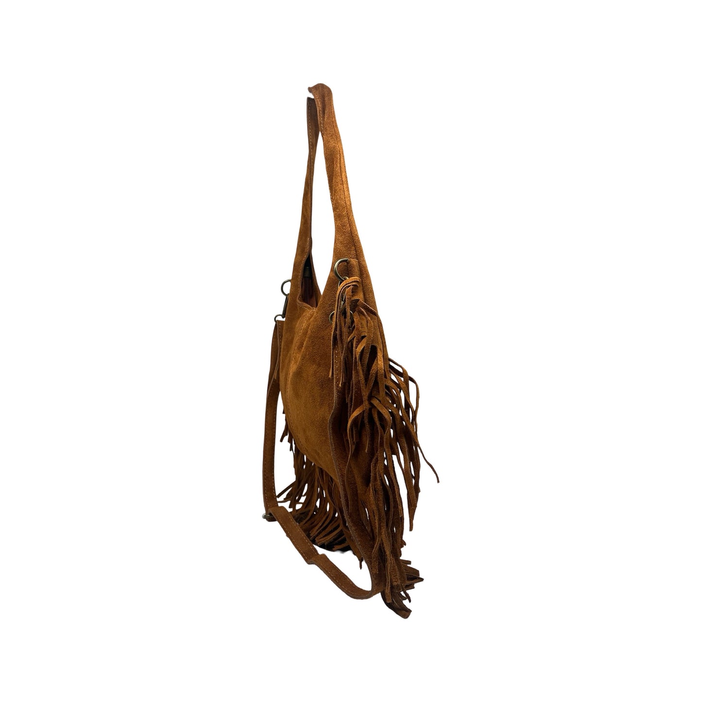 SAC CUIR SUEDE FRANGE PAULEA