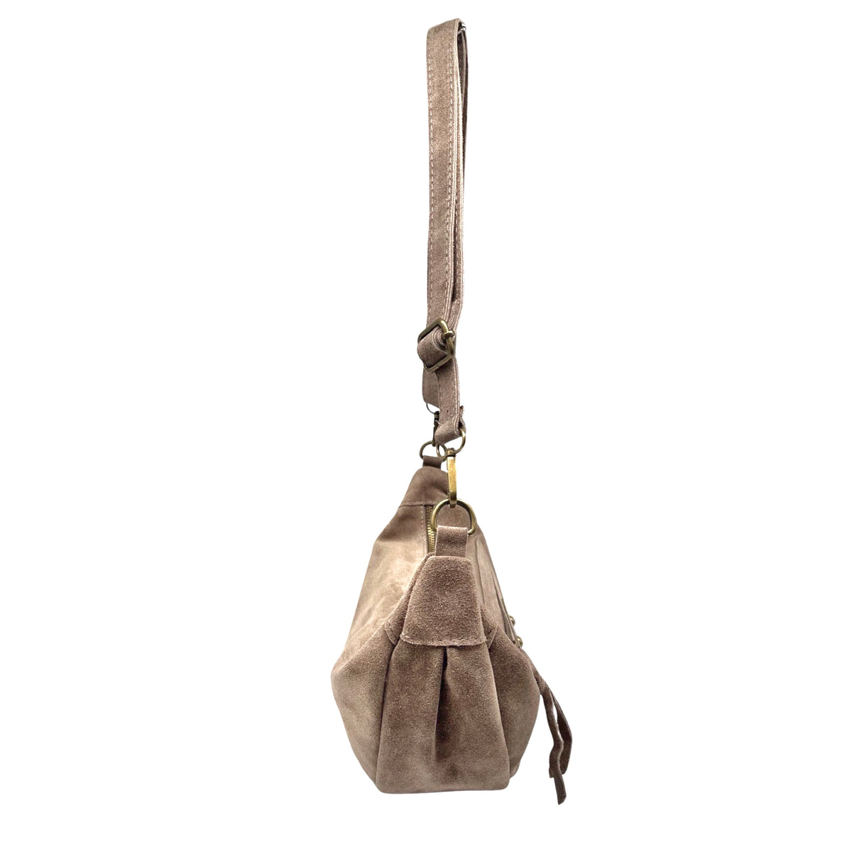 SAC FORME BANANE CUIR SUEDE ROXANA