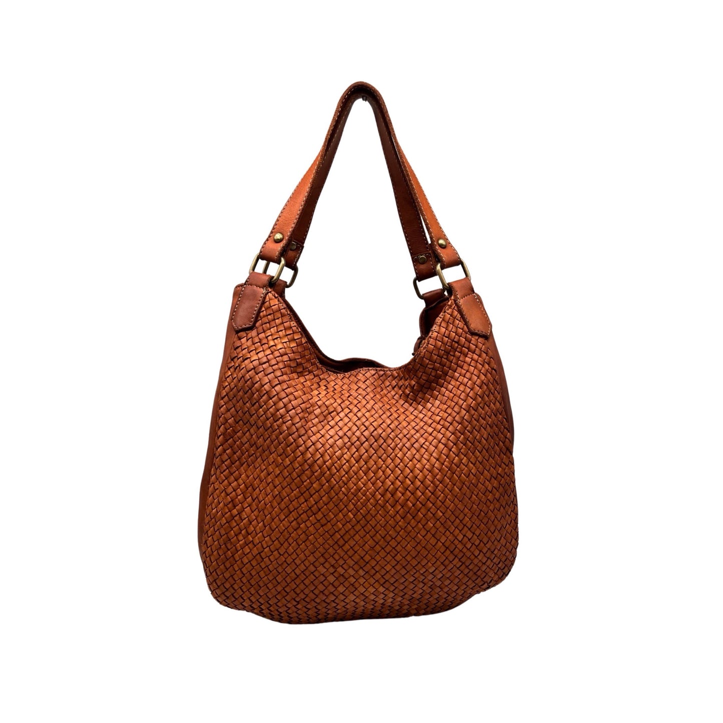 SAC EPAULE CUIR TRESSE VINTAGE YVONNE