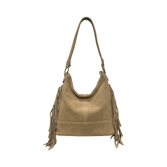 Sac Seau Cuir Suede Frange