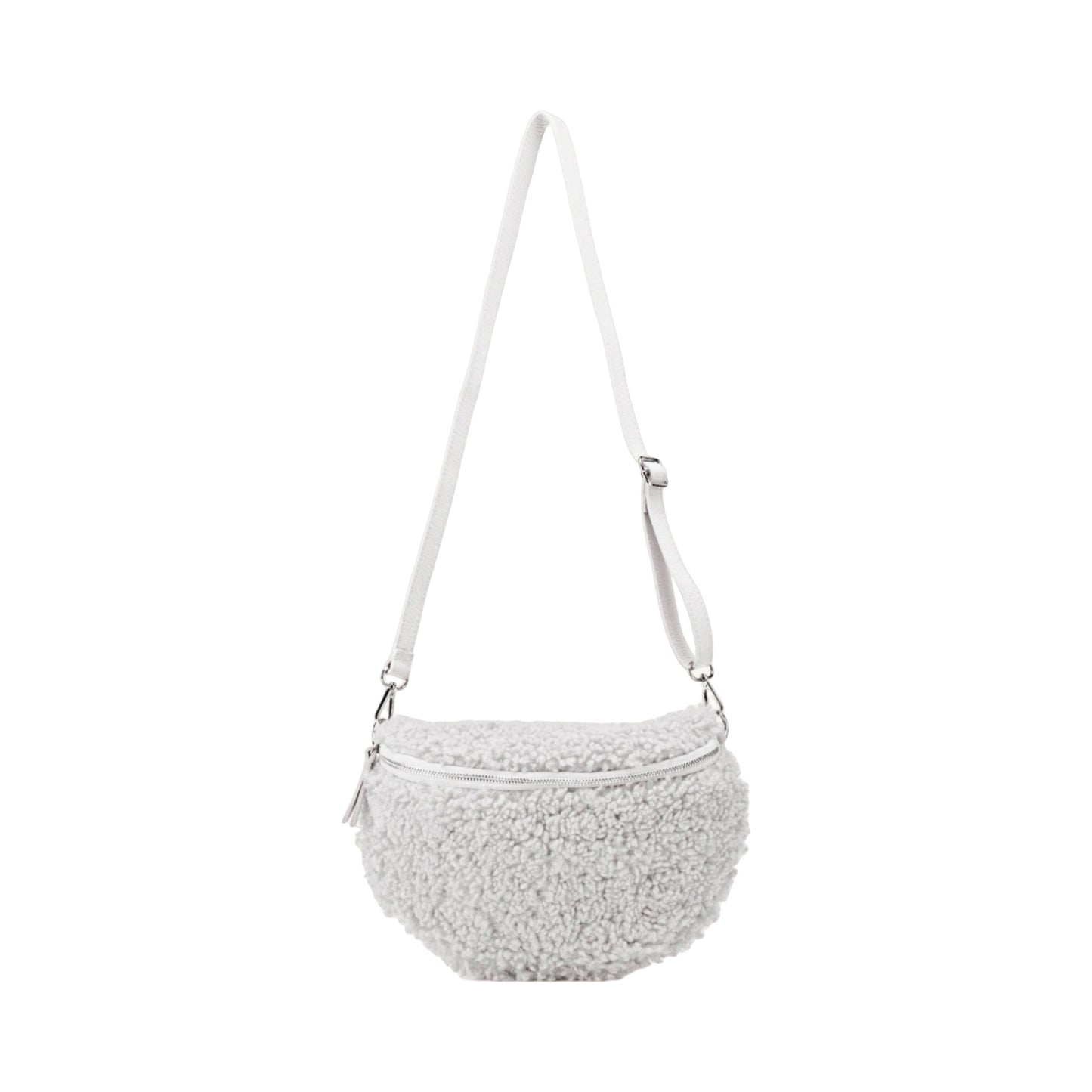 Sac Banane en Moumoute Garni Cuir