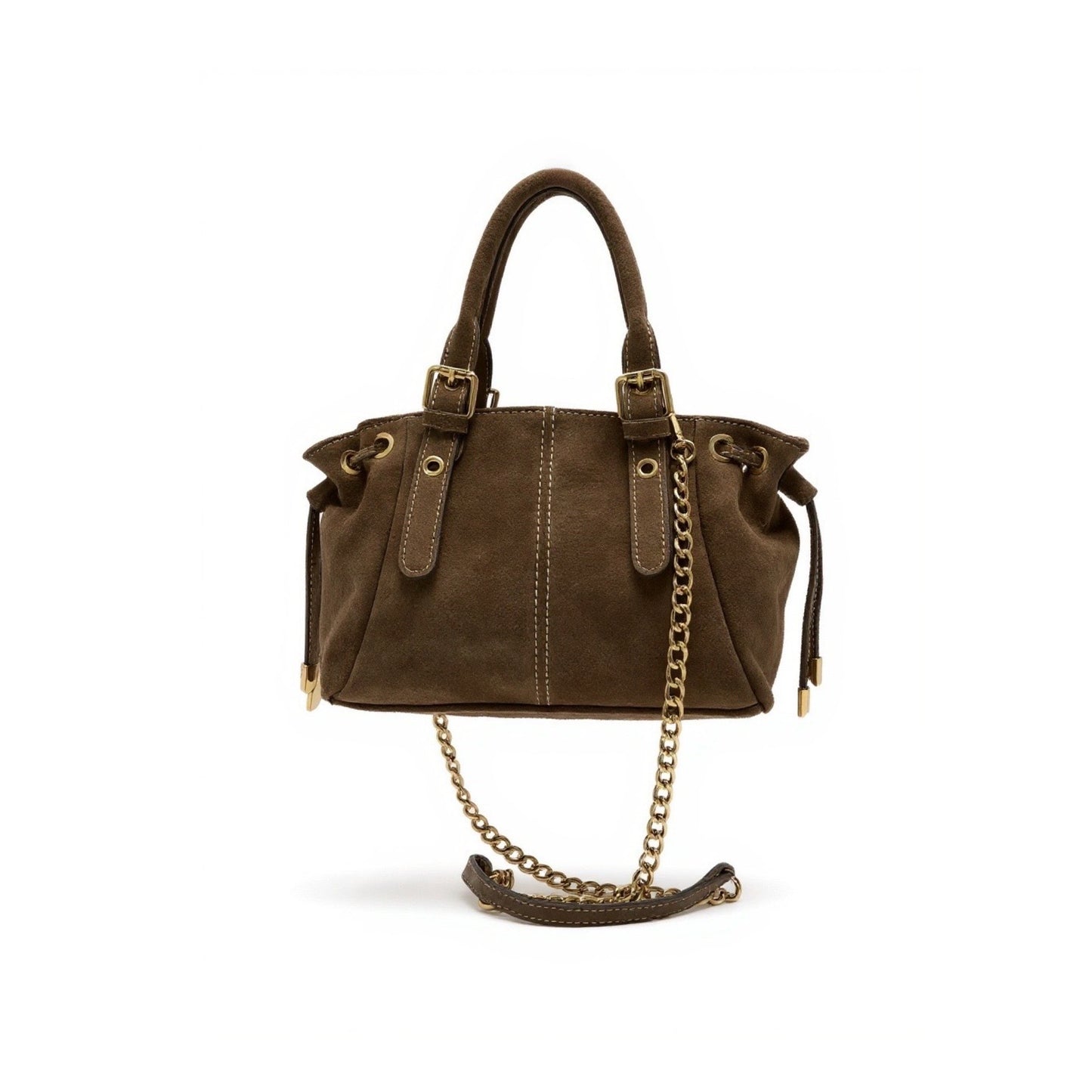 SAC CUIR SUEDE "MINI LACET" SMALL