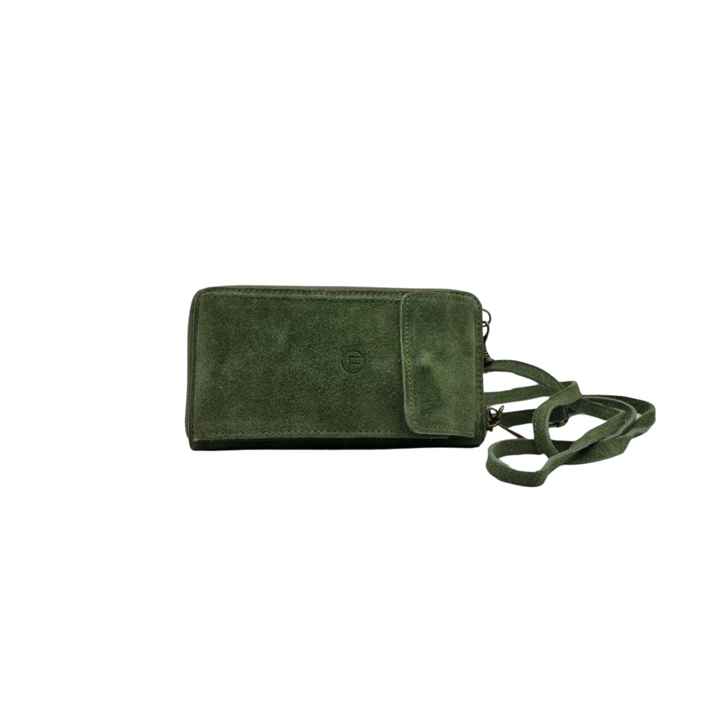 POCHETTE  CUIR SUEDE VERTICAL