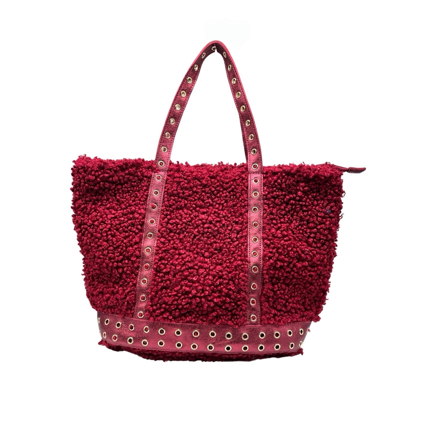 SAC SHOPPING TEXLILE GARNI CUIR