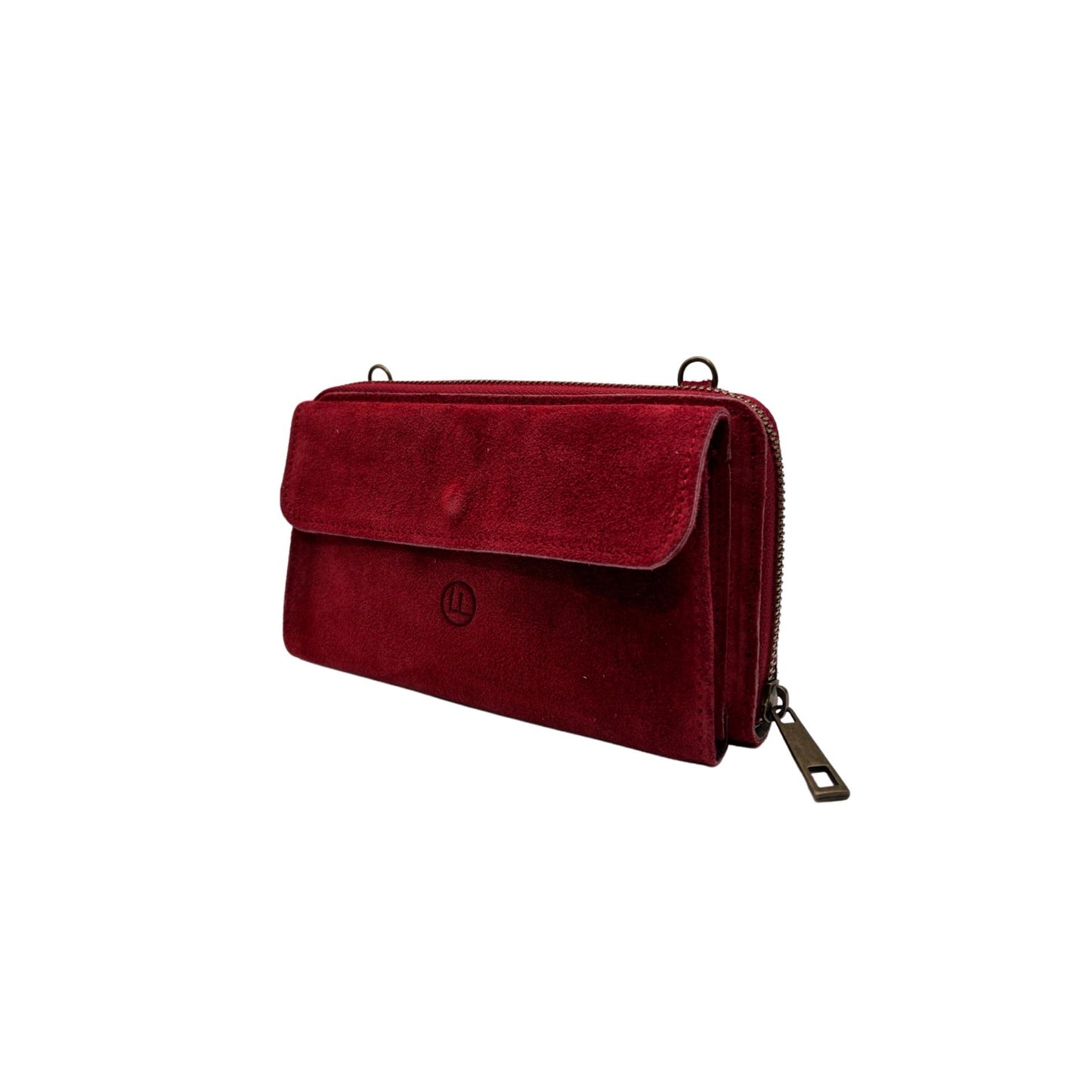 POCHETTE CUIR SUEDE HORIZONTAL