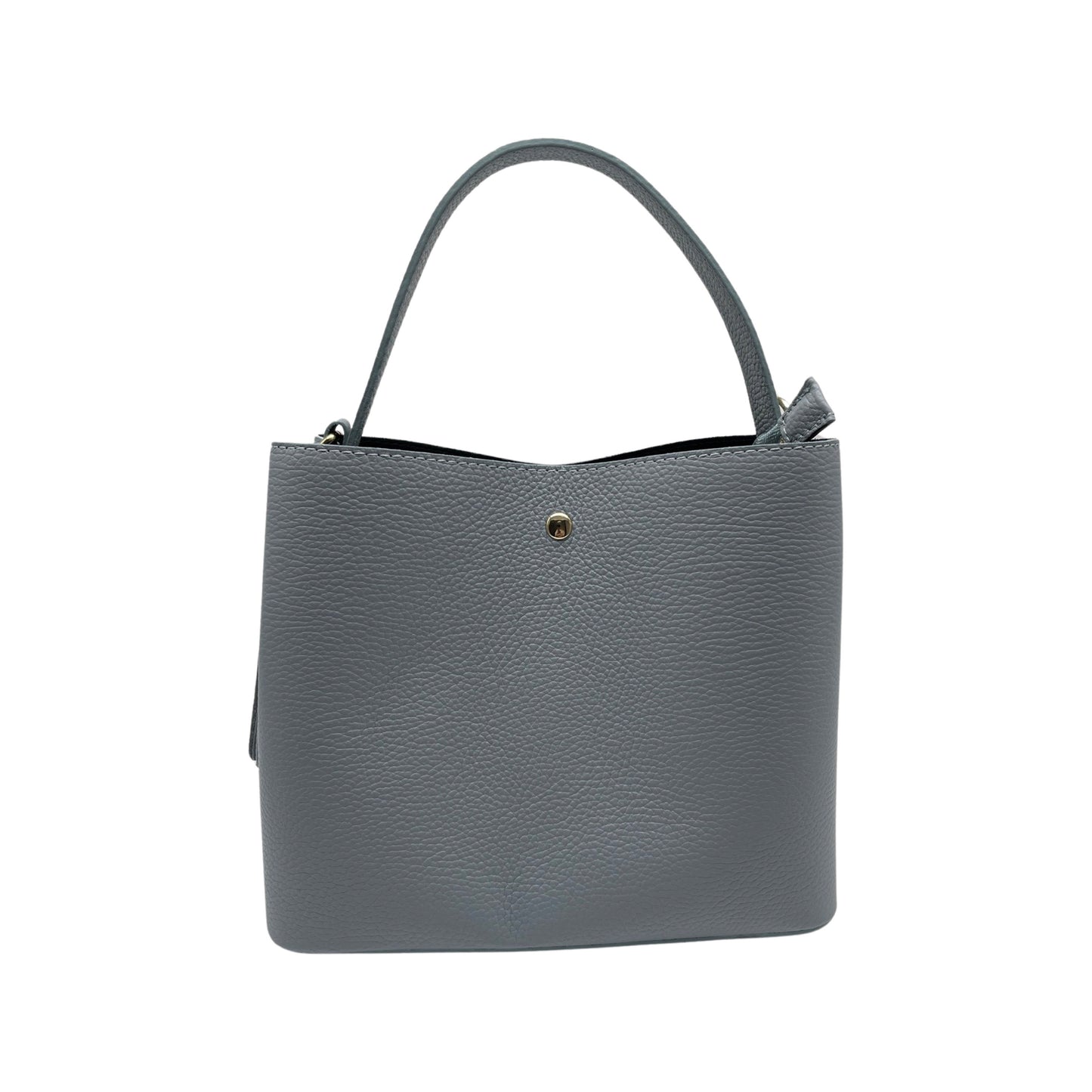 ELOISE G GRAIN LEATHER BUCKET BAG SKY BLUE