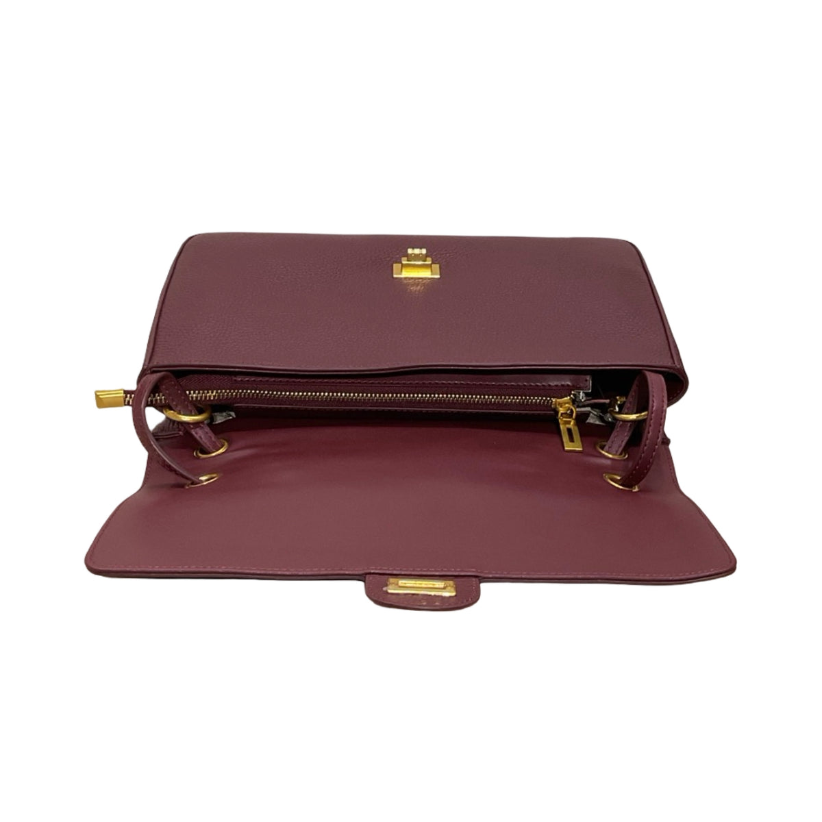 Sac Porté Épaule en Cuir Grainé Apoline