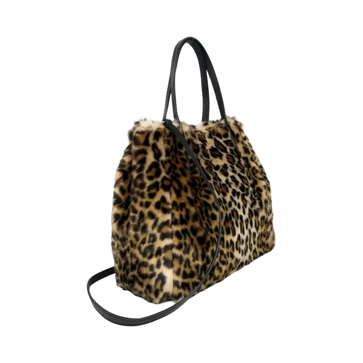 SAC FOURURE GARNI CUIR