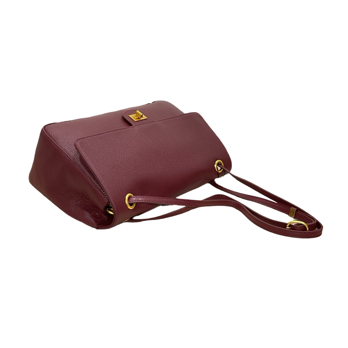 Sac Porté Épaule en Cuir Grainé Apoline