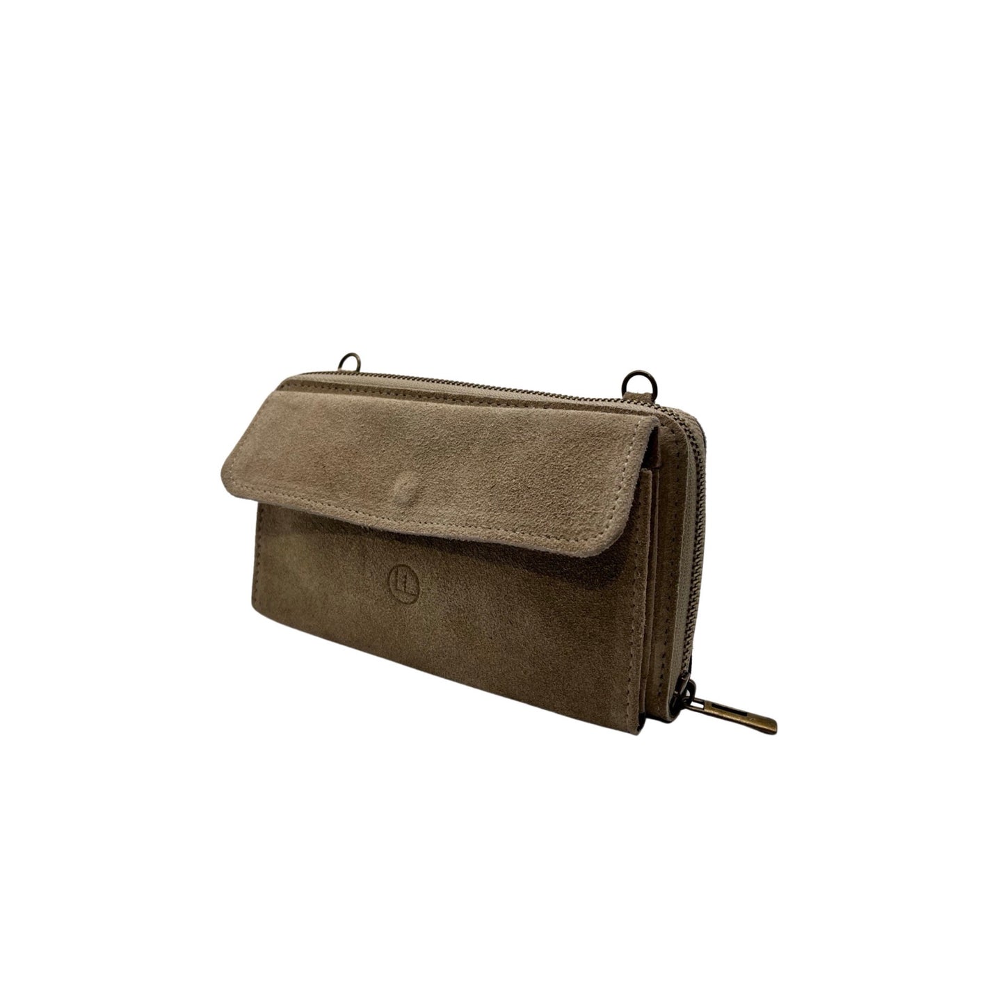 POCHETTE CUIR SUEDE HORIZONTAL