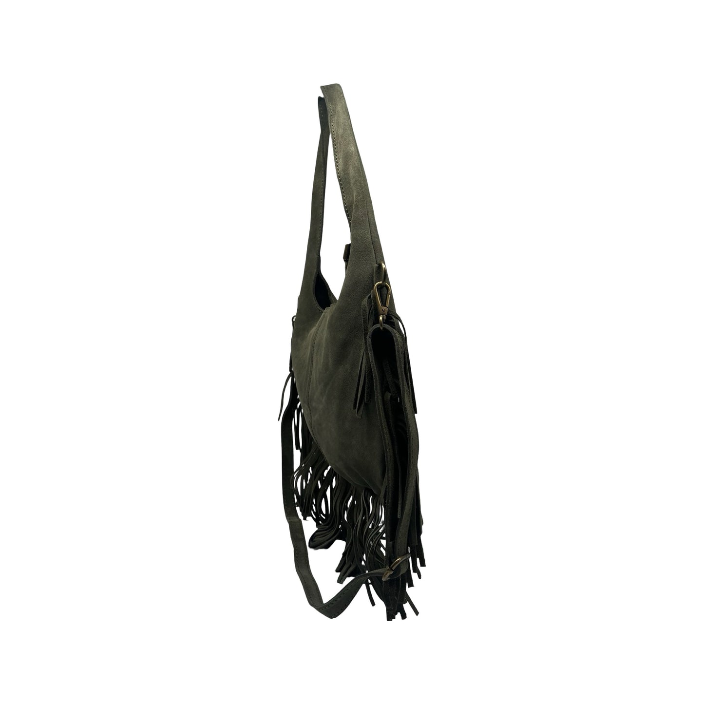 SAC CUIR SUEDE FRANGE PAULEA
