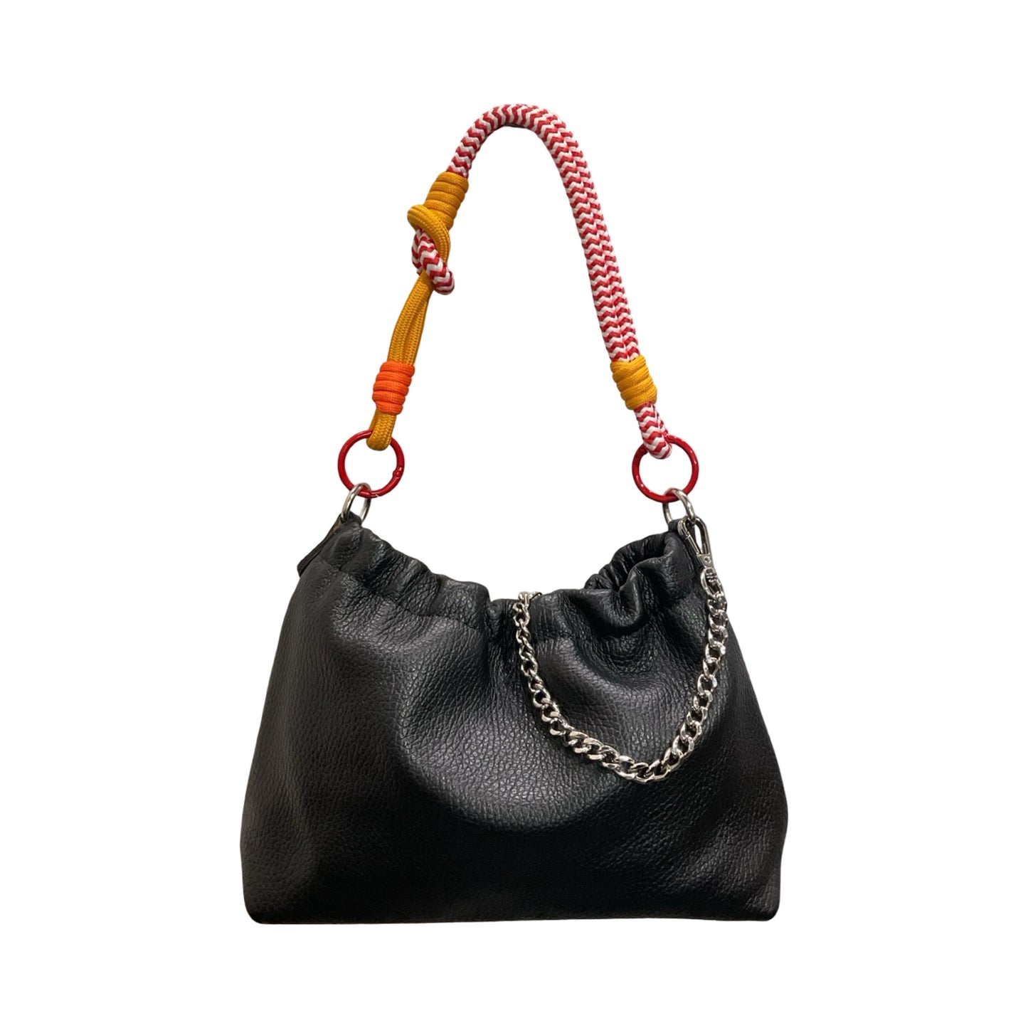 Sac cuir grainé cordon Plissa S