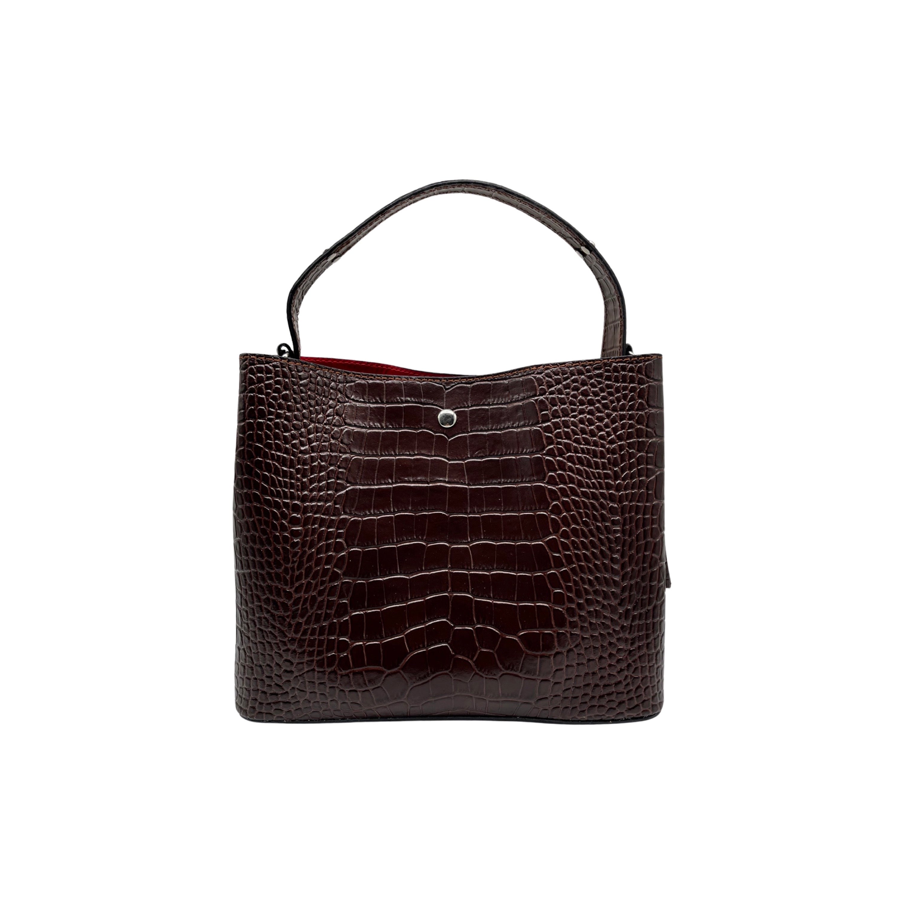 Sac cuir effet outlet croco