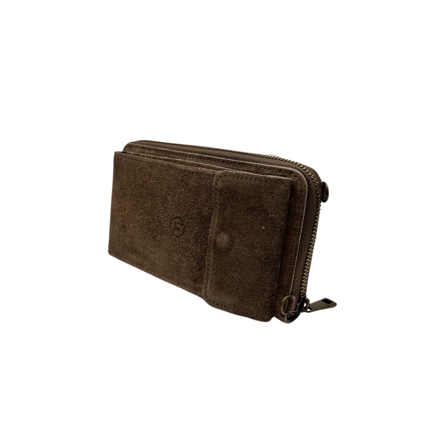 POCHETTE  CUIR SUEDE VERTICAL