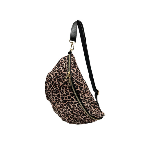 Sac Banane Léopard Garni Cuir