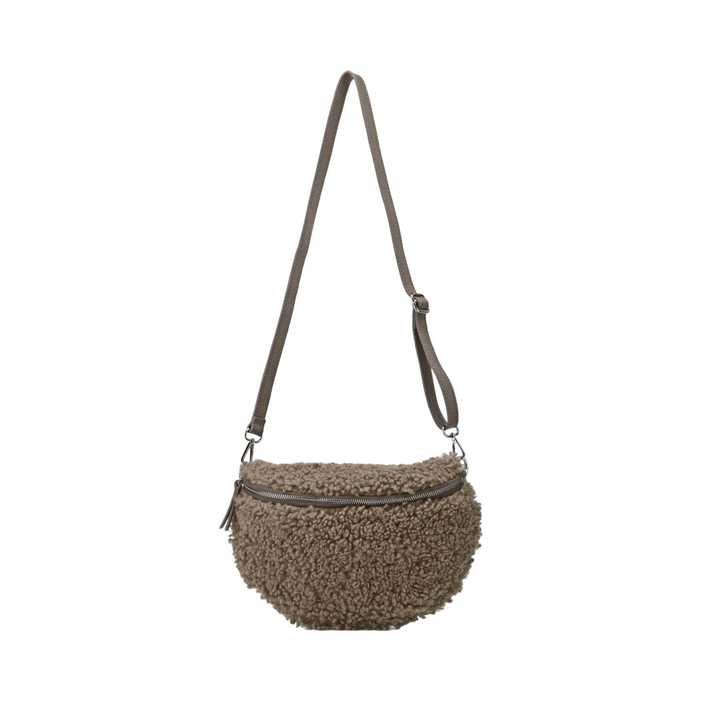Sac Banane en Moumoute Garni Cuir