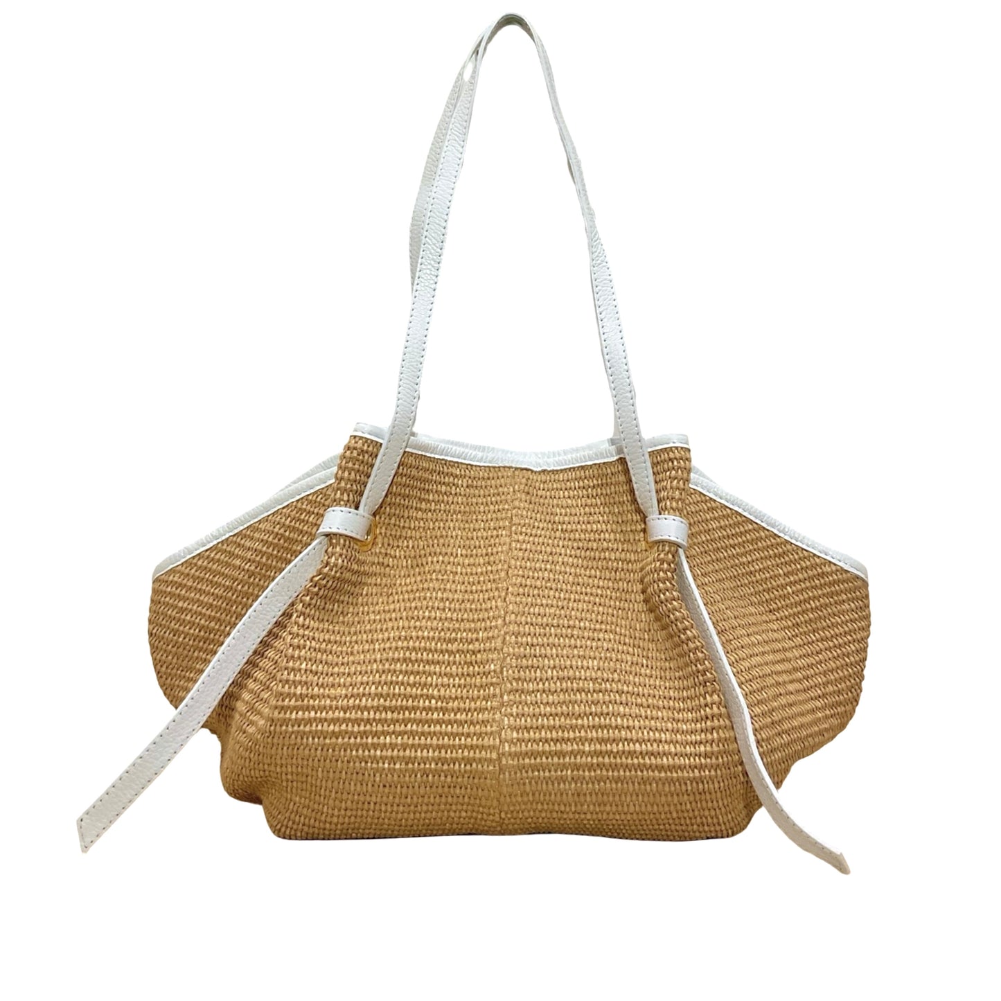 Sac Cuir Raphia Medium Shopping
