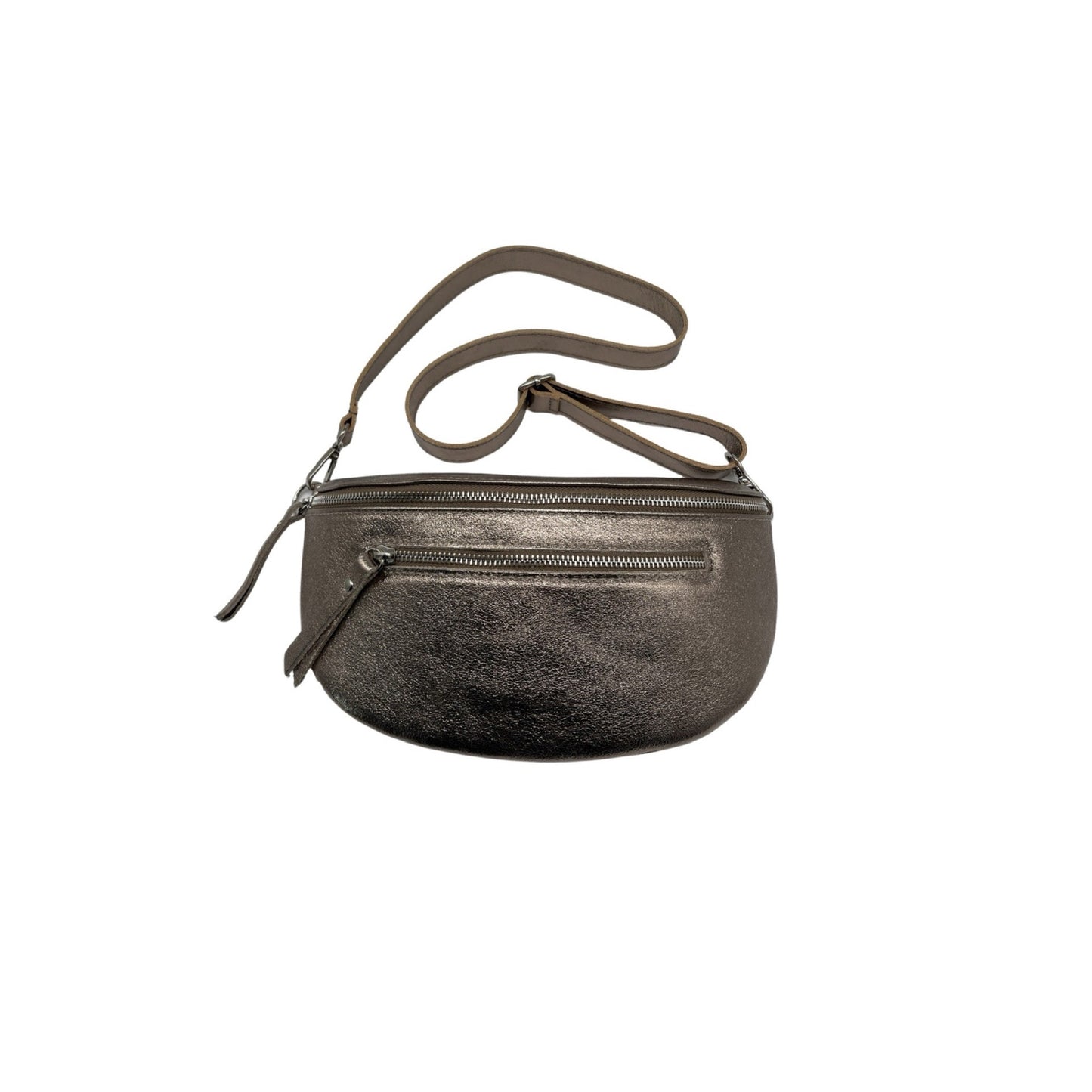 SAC BANANE 2 FERMETURE CUIR IRISE 30CM