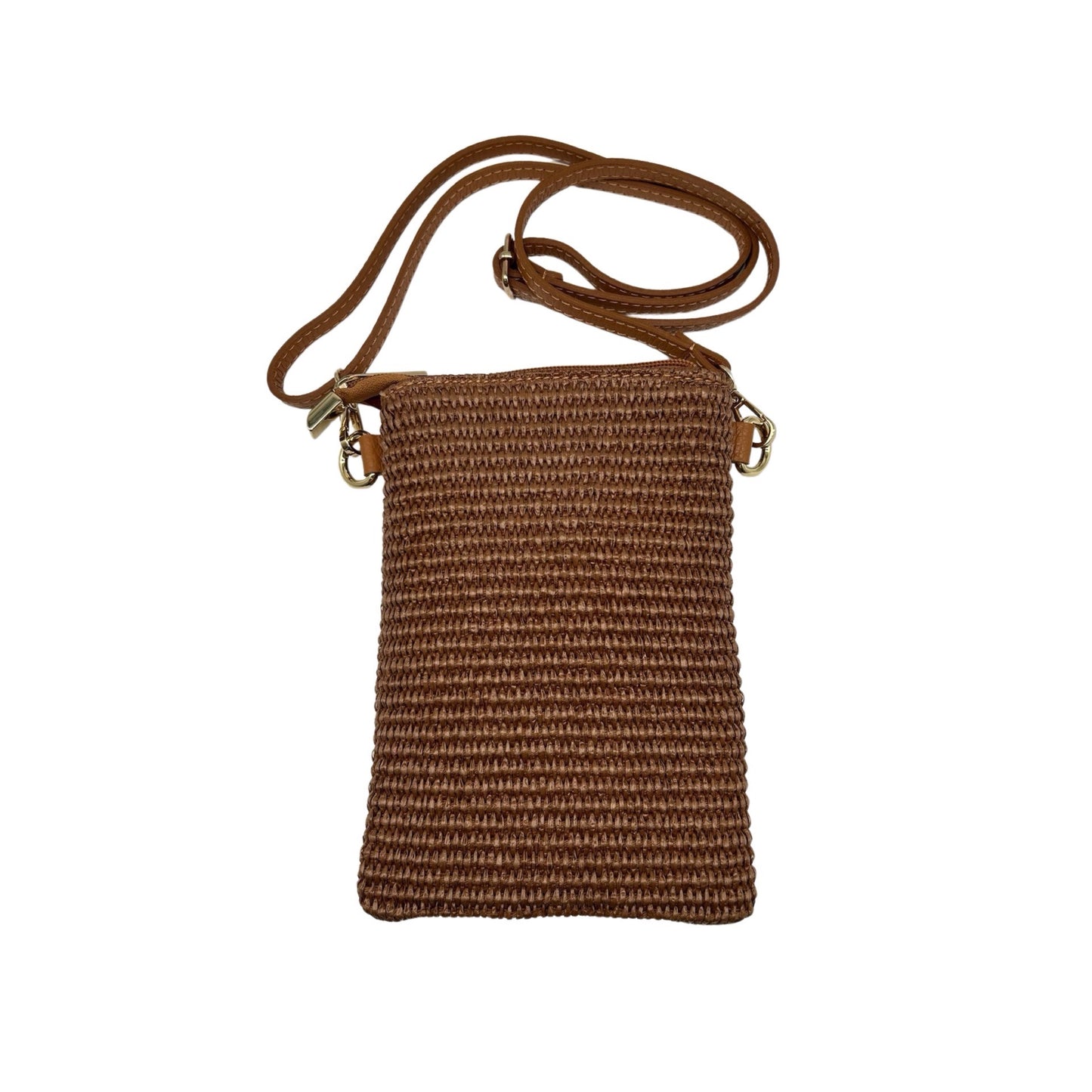 SAC TELEPHONE CUIR GRAINE ALINA TRESSE