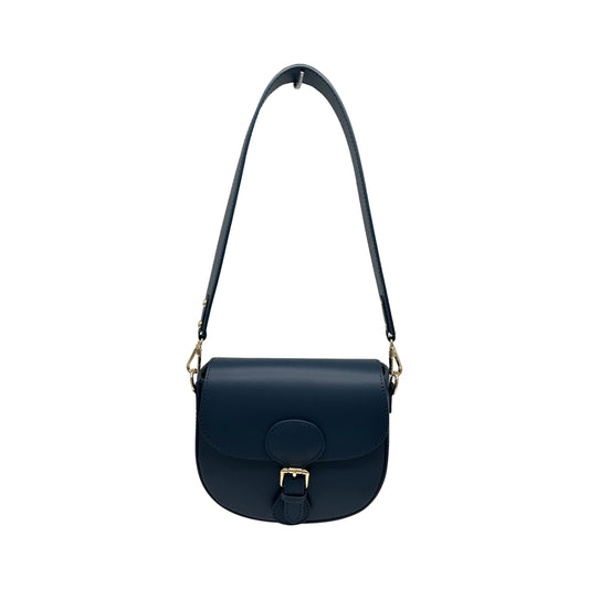 LEONINE NAVY SMOOTH LEATHER CROSSBODY BAG 