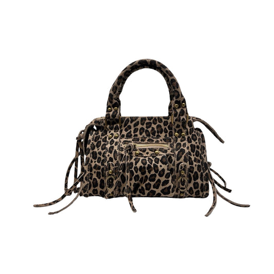 SAC CUIR LEOPARD CAPUCINE  SMALLP