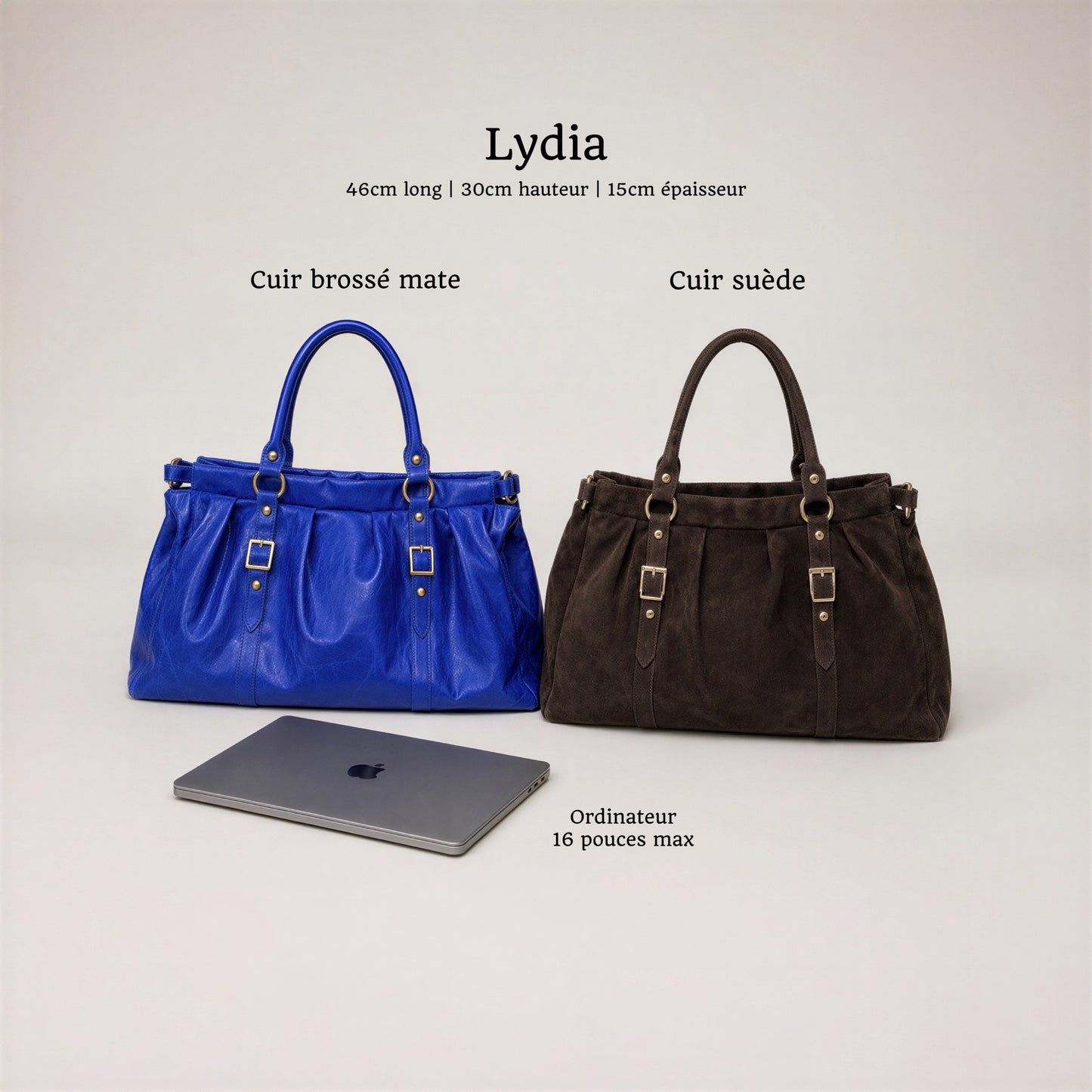 Sac à main en cuir brossé Lydia