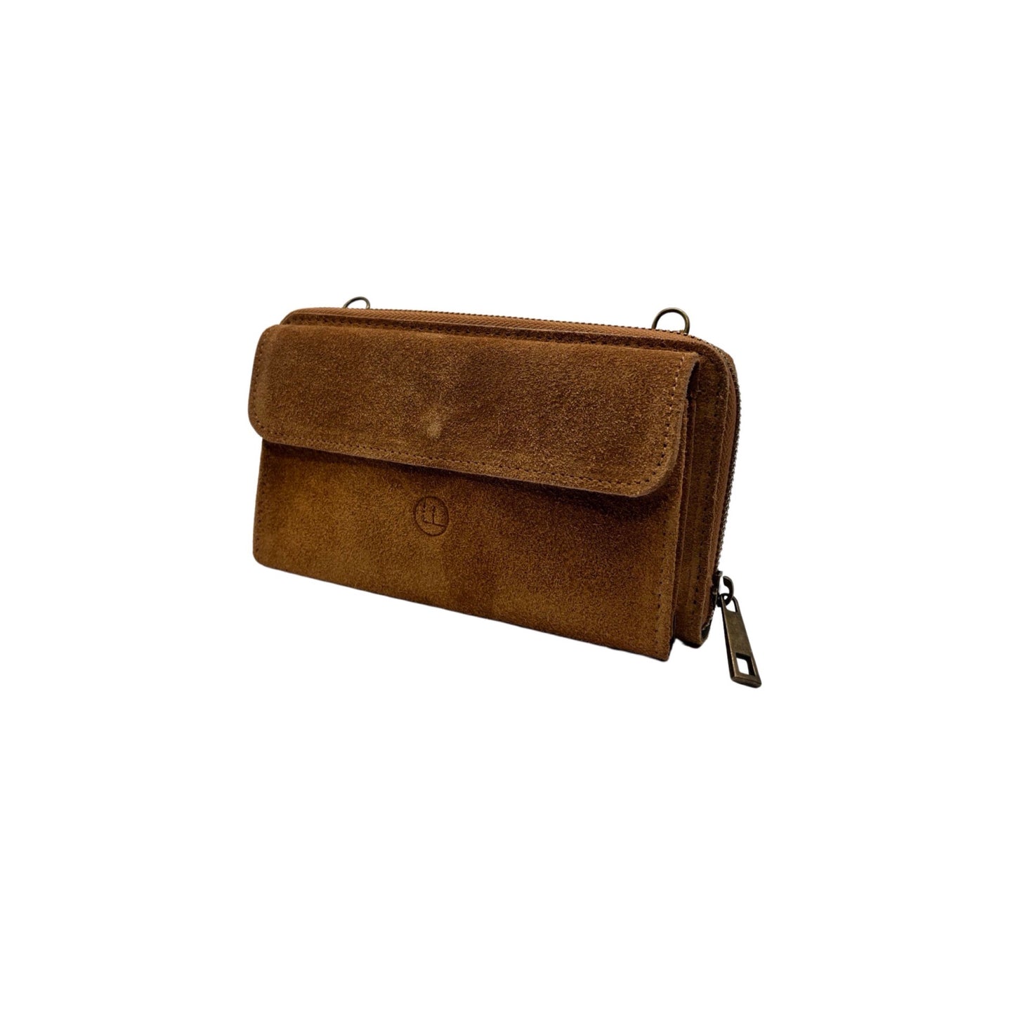 POCHETTE CUIR SUEDE HORIZONTAL