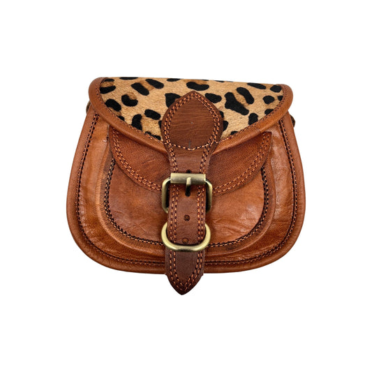 LEOPARD FINISH CHEYENNE CROSSBODY BAG 