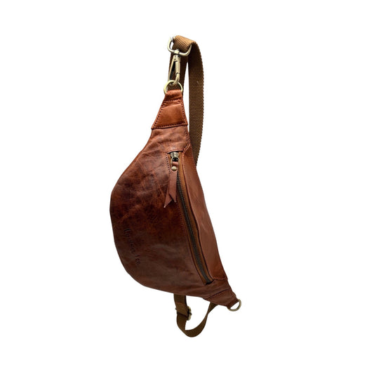 SAC BANANE CUIR 35CM BASILE