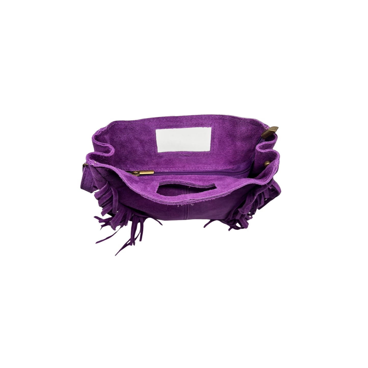 SAC A MAIN CUIR DAIM MARION VIOLET