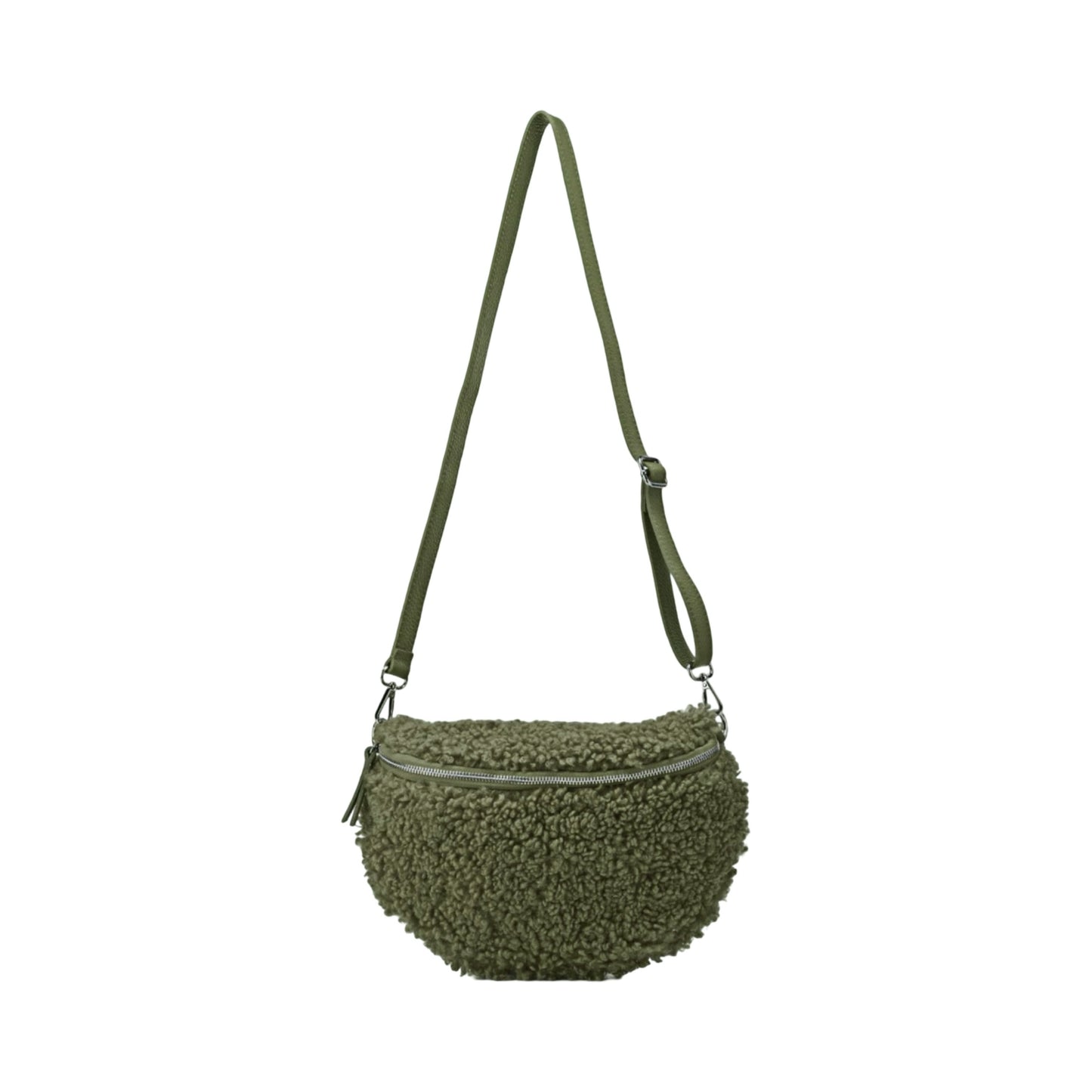 Sac Banane en Moumoute Garni Cuir