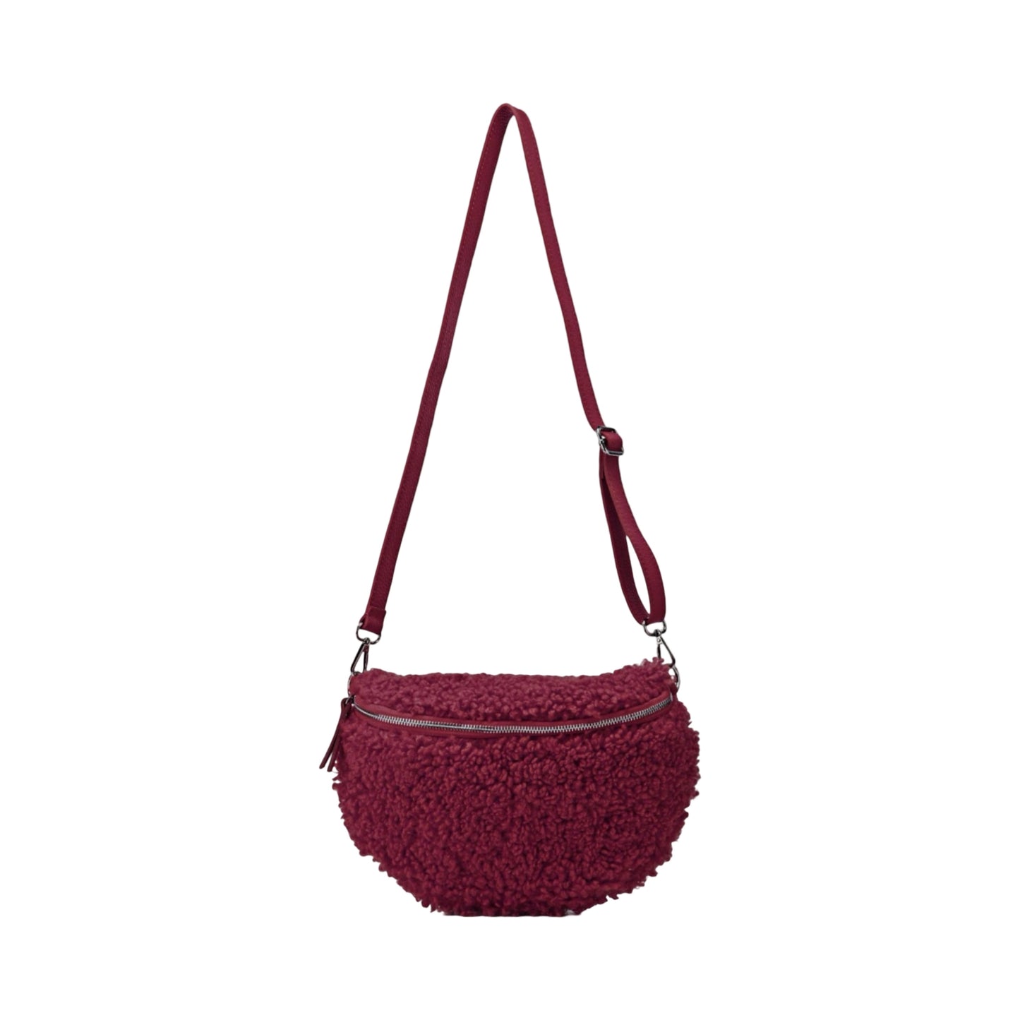 Sac Banane en Moumoute Garni Cuir