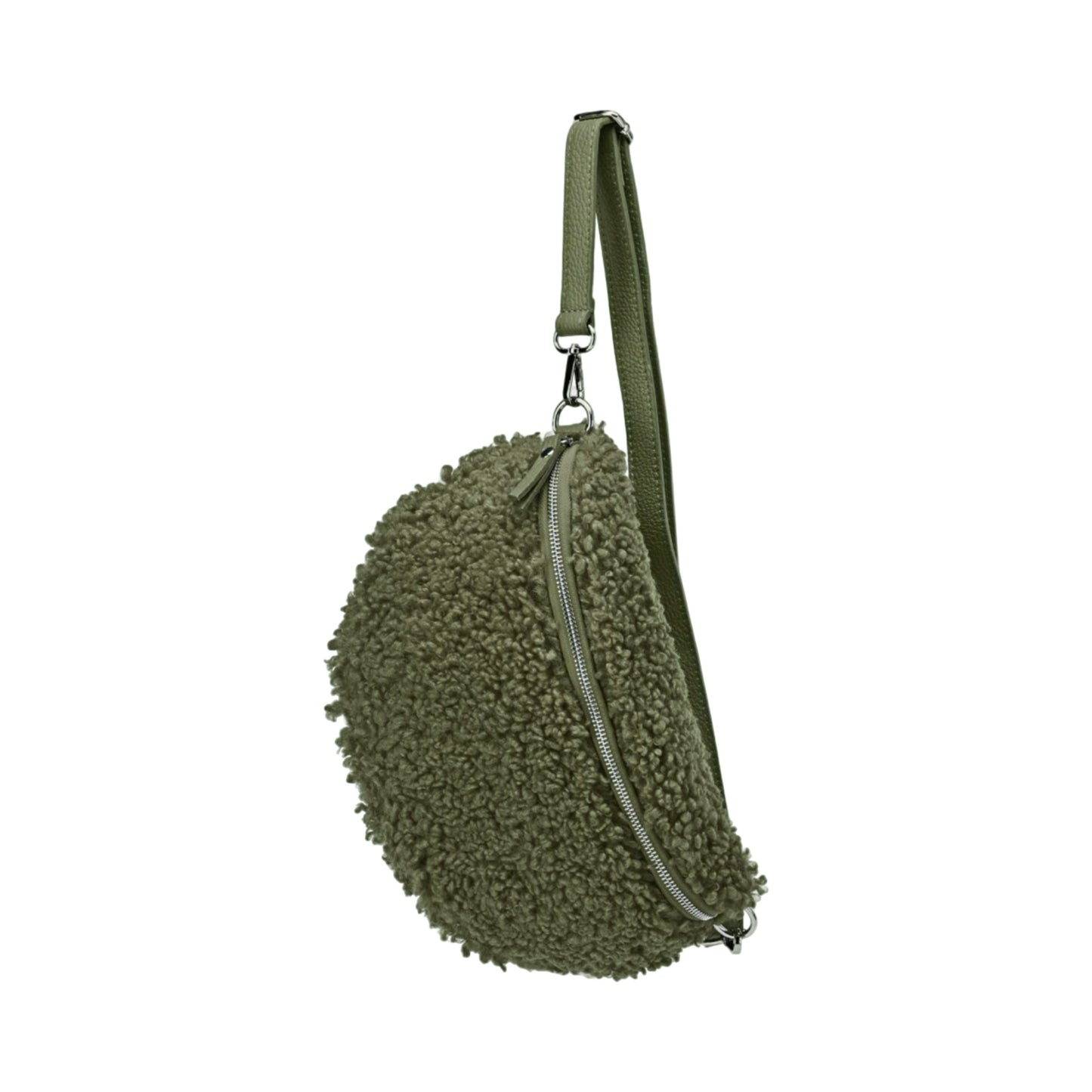 Sac Banane en Moumoute Garni Cuir