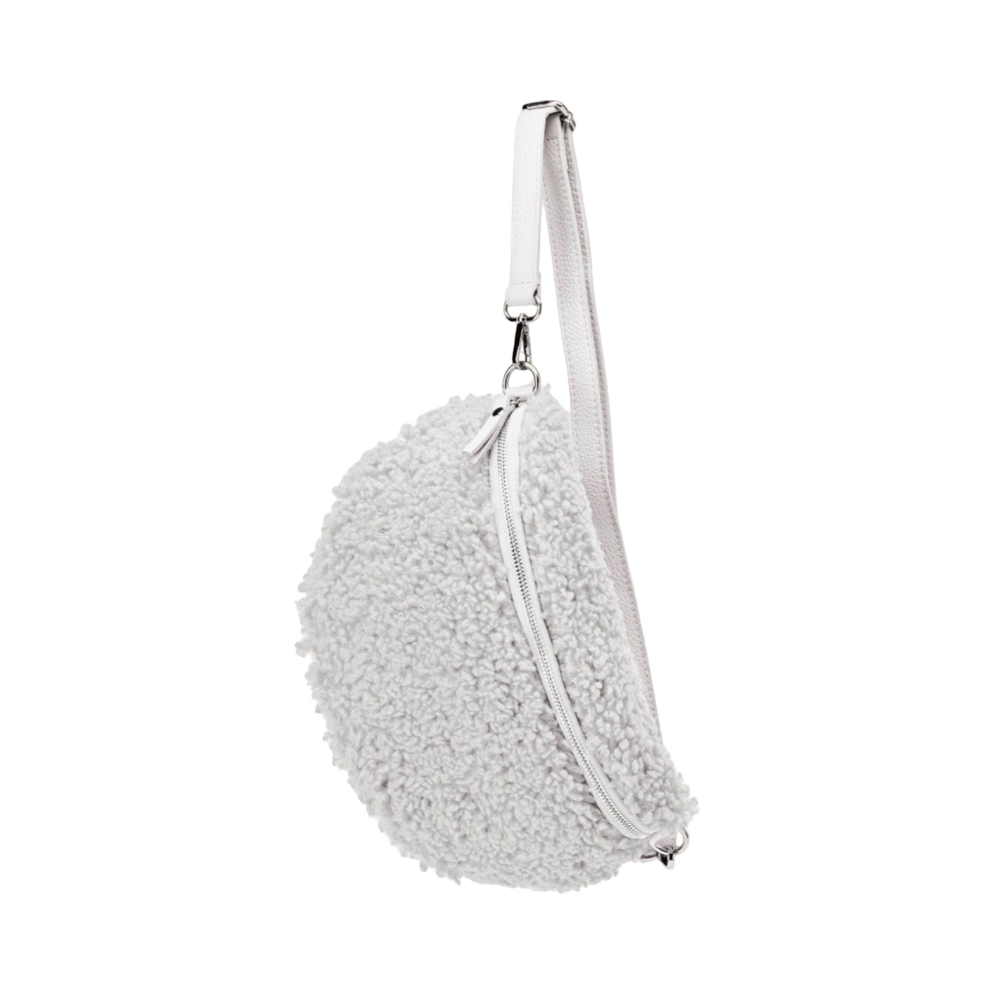 Sac Banane en Moumoute Garni Cuir